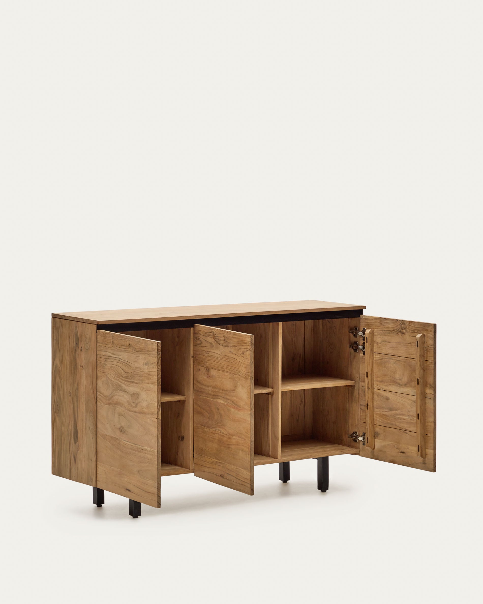 Sideboard Uxue aus massivem Akazienholz mit natürlichem Finish 150 x 88 cm in Braun präsentiert im Onlineshop von KAQTU Design AG. Sideboard ist von Kave Home