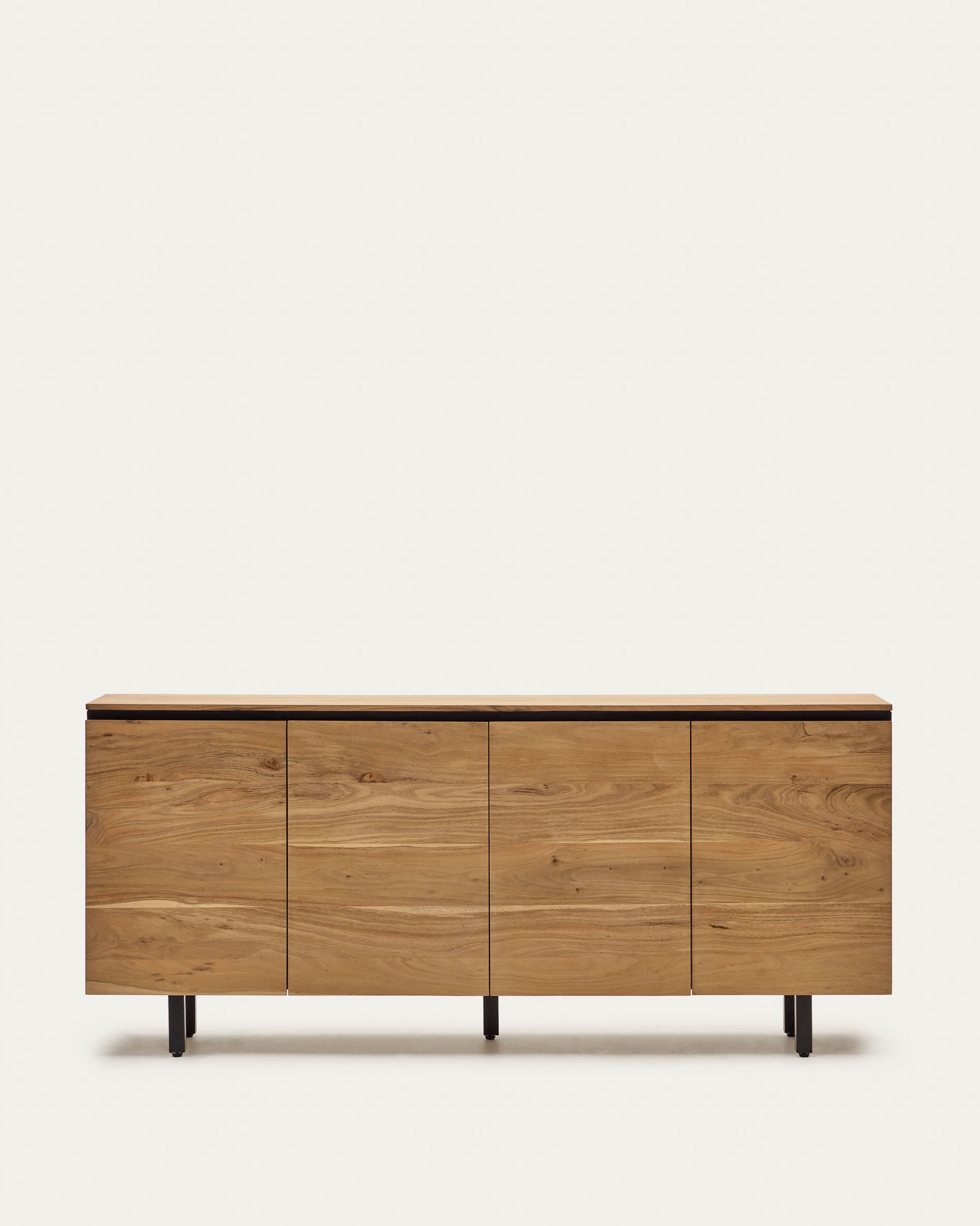 Sideboard Uxue aus massivem Akazienholz mit natürlichem Finish 200 x 88 cm in Braun präsentiert im Onlineshop von KAQTU Design AG. Sideboard ist von Kave Home