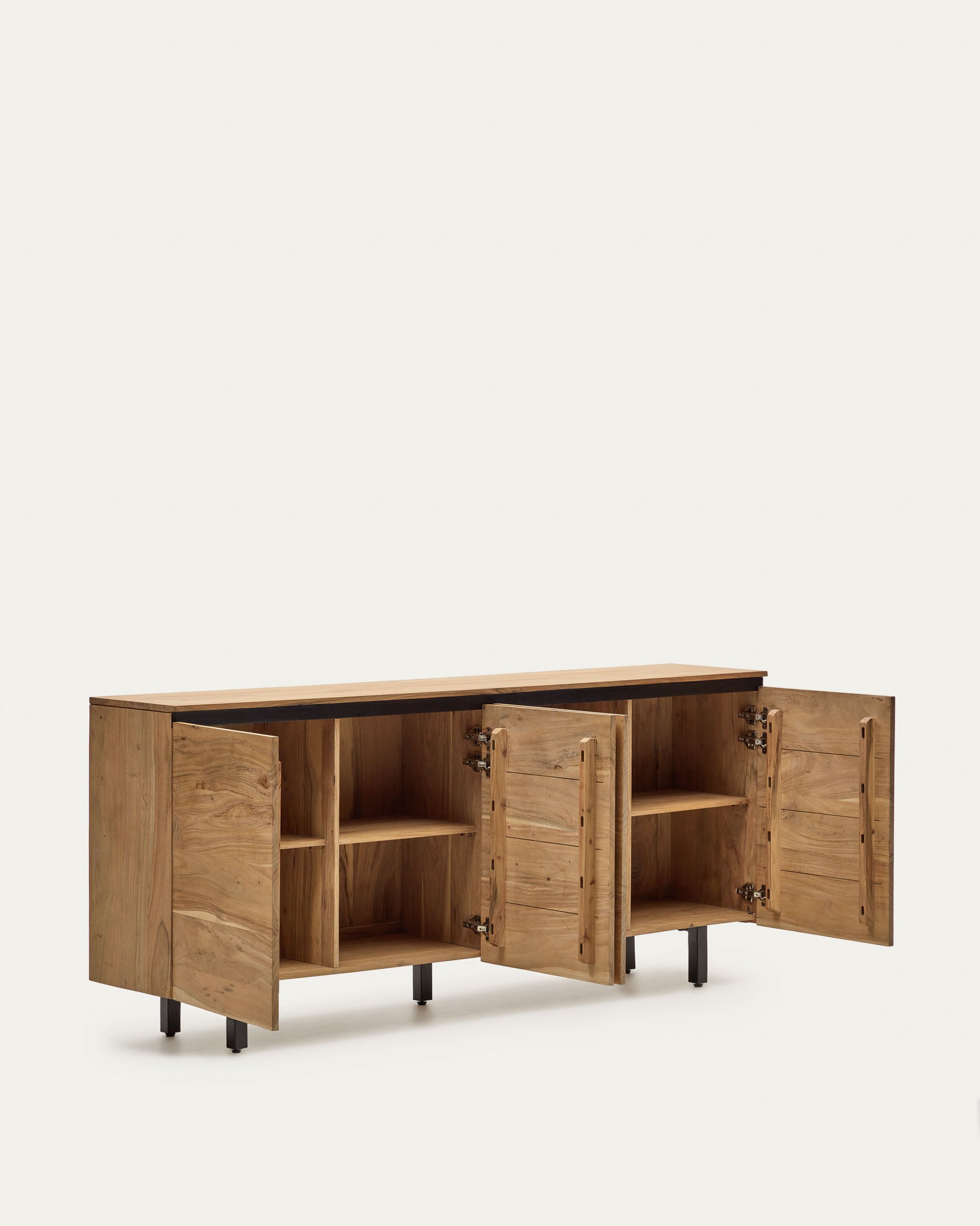 Sideboard Uxue aus massivem Akazienholz mit natürlichem Finish 200 x 88 cm in Braun präsentiert im Onlineshop von KAQTU Design AG. Sideboard ist von Kave Home