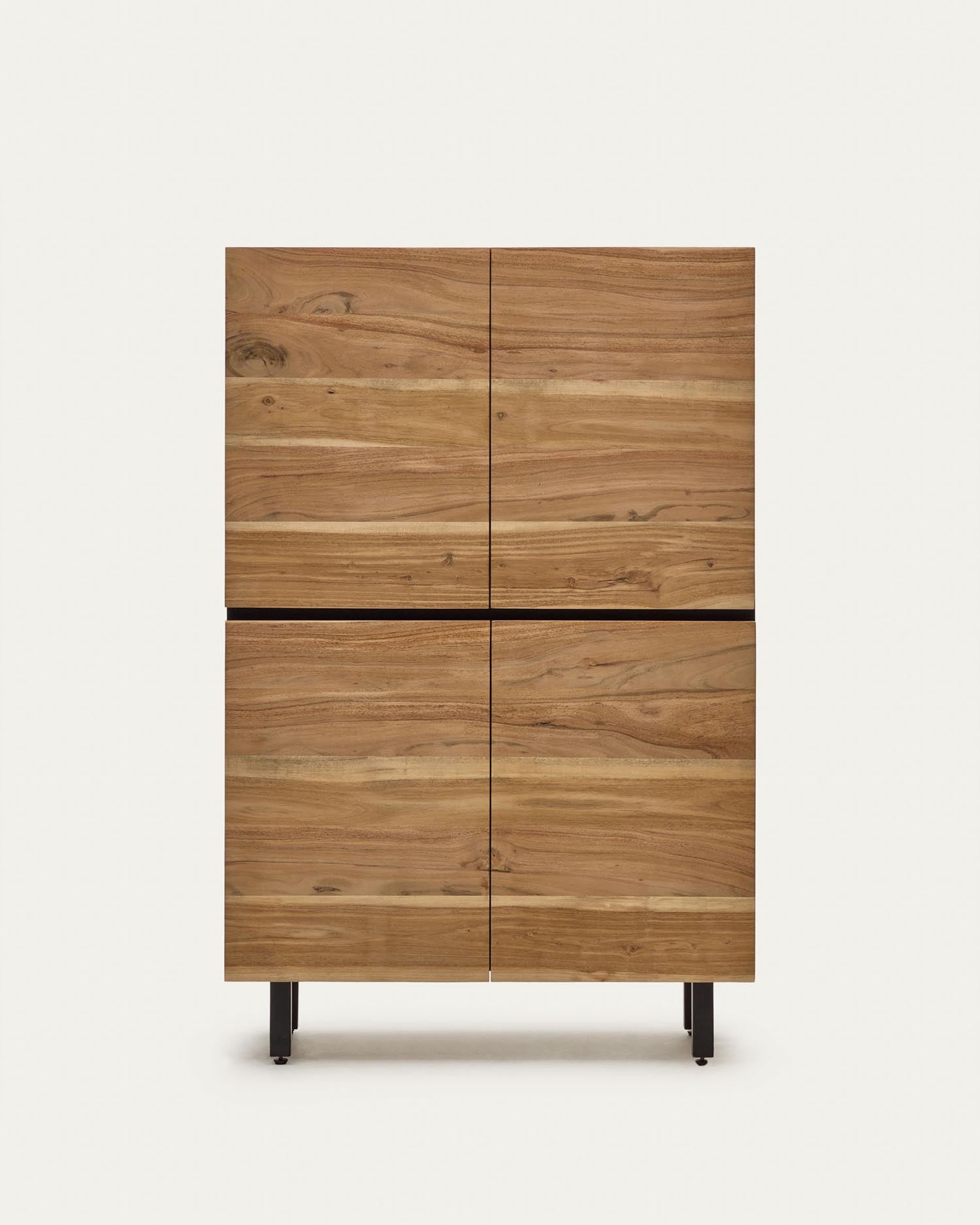 Hohes Sideboard Uxue aus massivem Akazienholz mit natürlichem Finish 100 x 155 cm in Braun präsentiert im Onlineshop von KAQTU Design AG. Sideboard ist von Kave Home