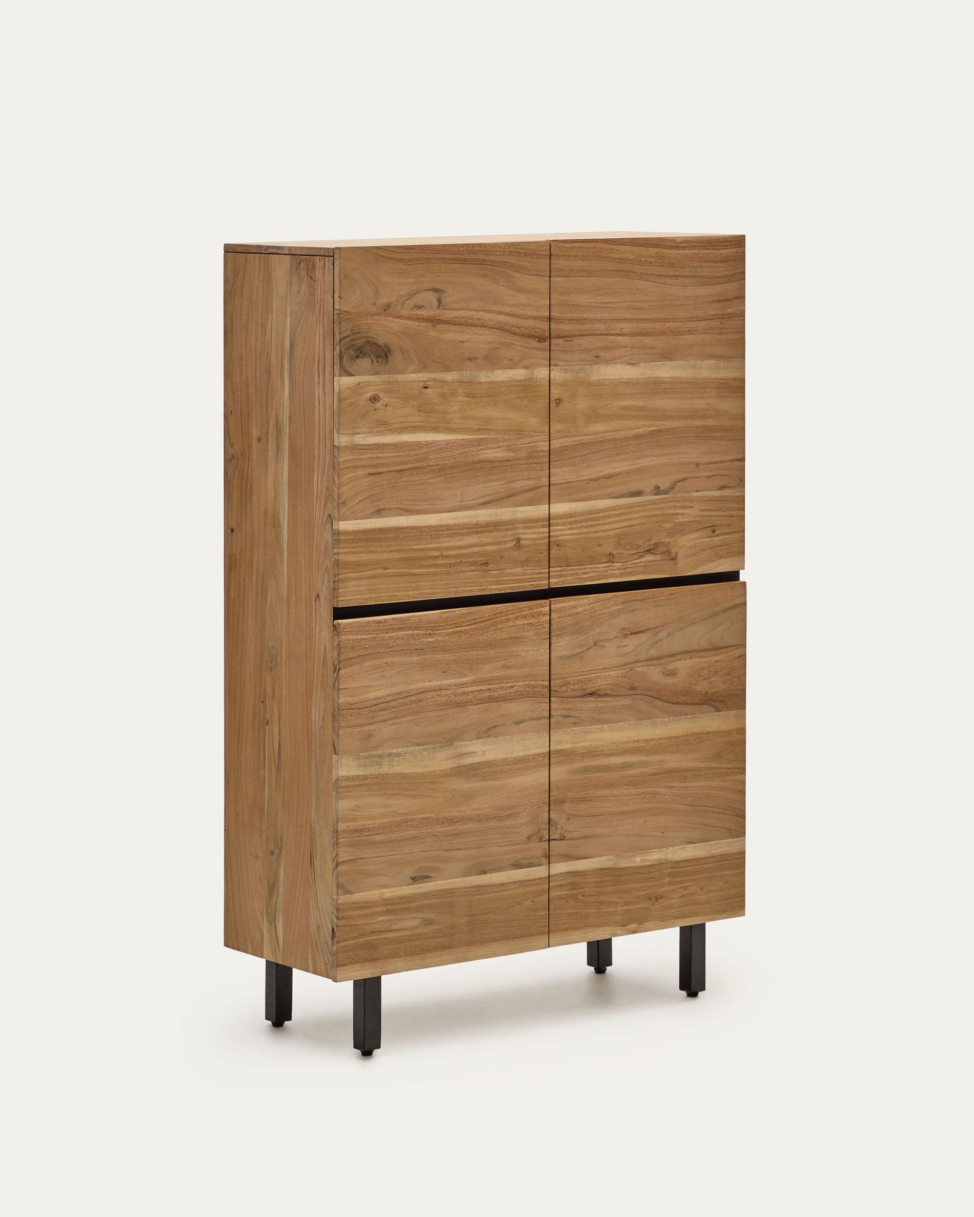 Hohes Sideboard Uxue aus massivem Akazienholz mit natürlichem Finish 100 x 155 cm in Braun präsentiert im Onlineshop von KAQTU Design AG. Sideboard ist von Kave Home