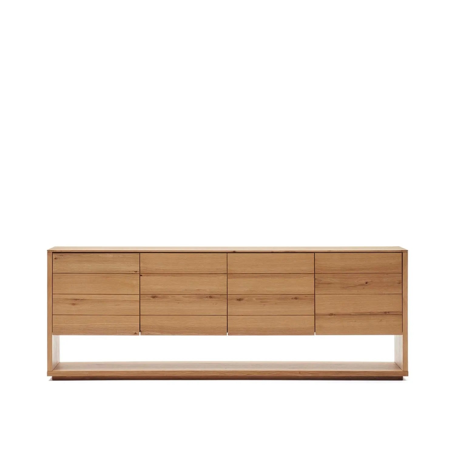 Alguema Sideboard: 4 Türen, Eichenfurnier, 200x74 cm, Kave Home.