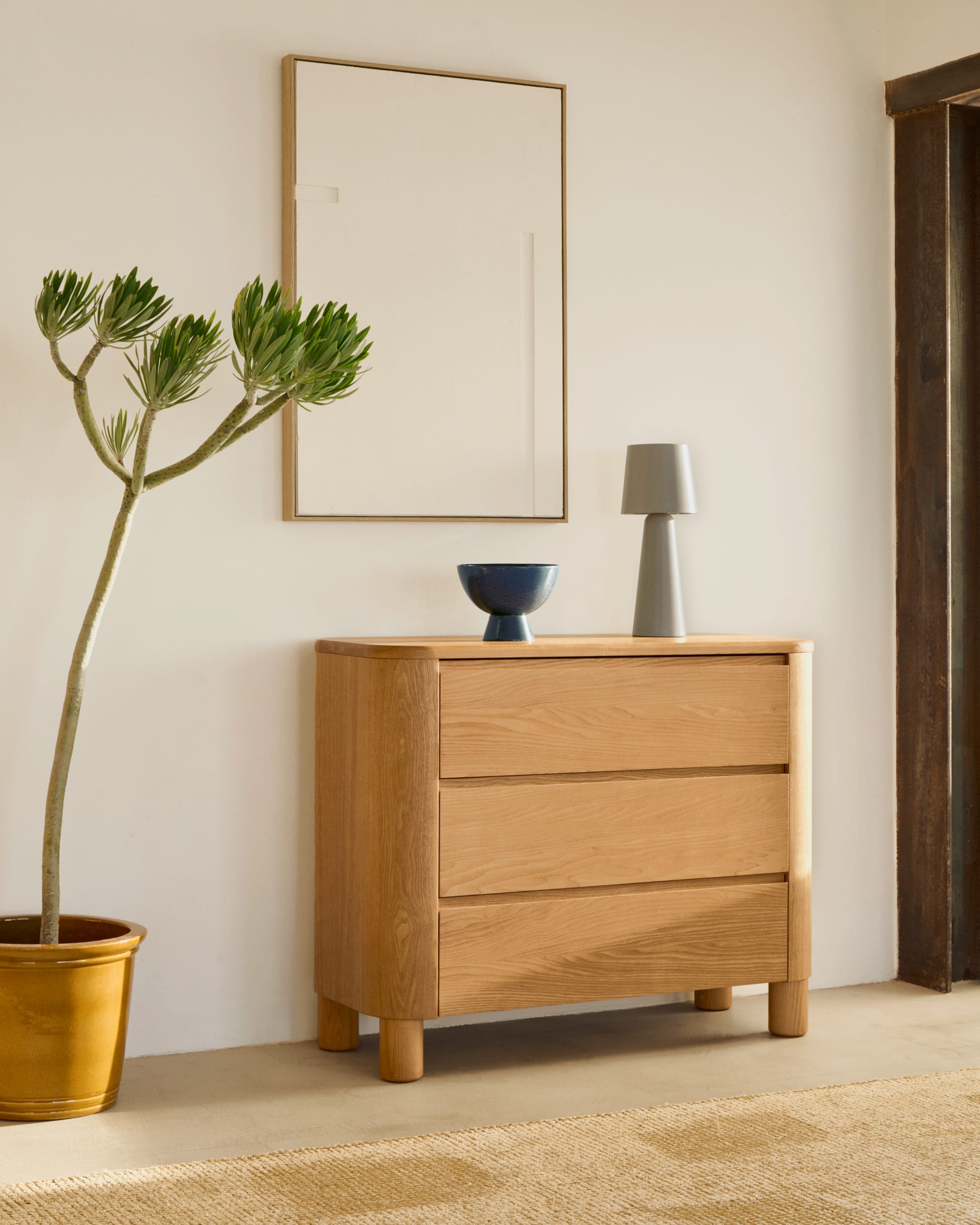 Salaya Kommode aus   Eschenfurnierholz 120 x 80 cm in Braun präsentiert im Onlineshop von KAQTU Design AG. High-Sideboard ist von Kave Home