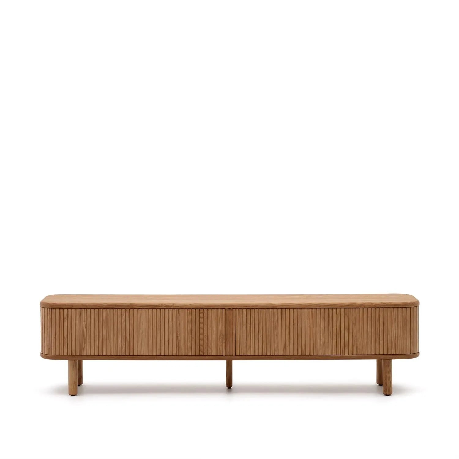 Mailen TV-Möbel 2 Türen in Eschenfurnier und natürlichem Finish 200 x 50 cm in Natur präsentiert im Onlineshop von KAQTU Design AG. Sideboard ist von Kave Home