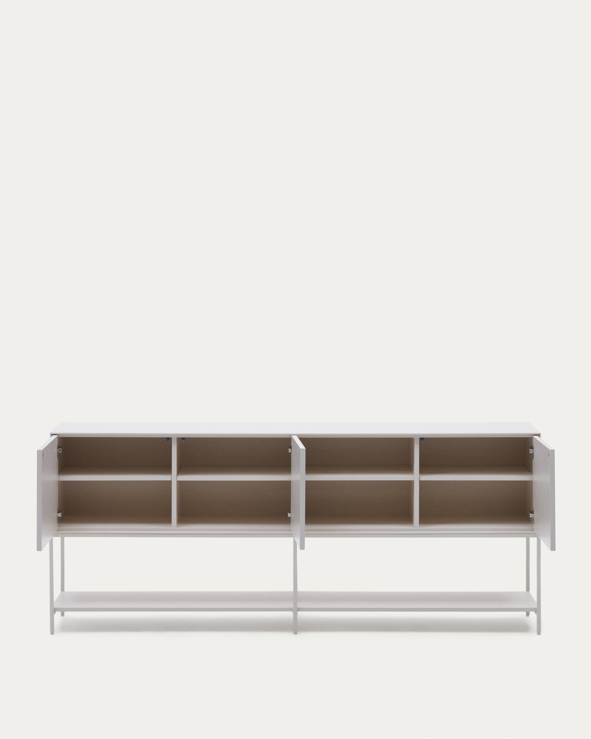 Vedrana Sideboard 3 Türen MDF weiss lackiert 195 x 80 cm in Weiß präsentiert im Onlineshop von KAQTU Design AG. Sideboard ist von Kave Home