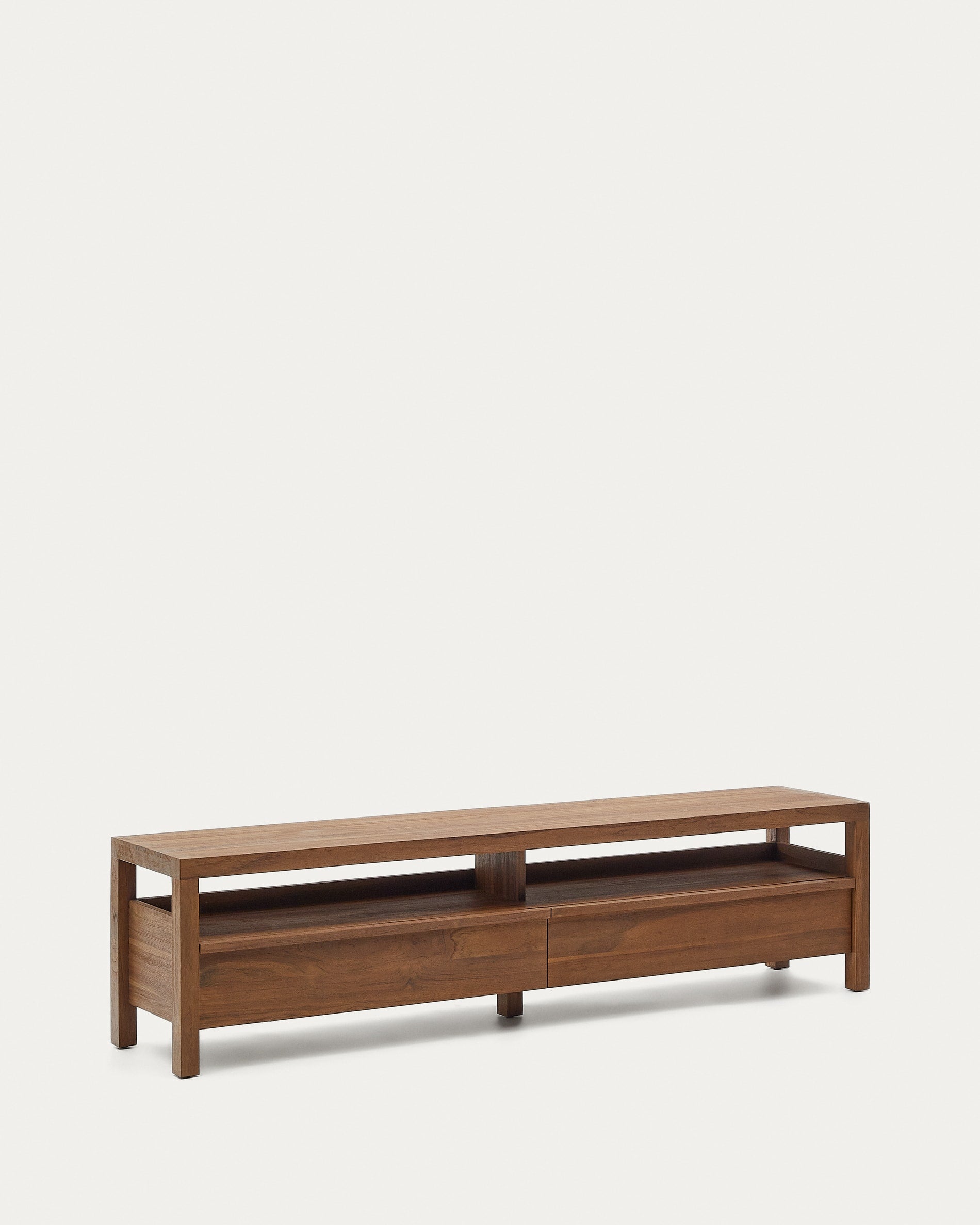 Sashi TV-Möbel aus massivem Teakholz 200 x 40 cm in Braun präsentiert im Onlineshop von KAQTU Design AG. Sideboard ist von Kave Home