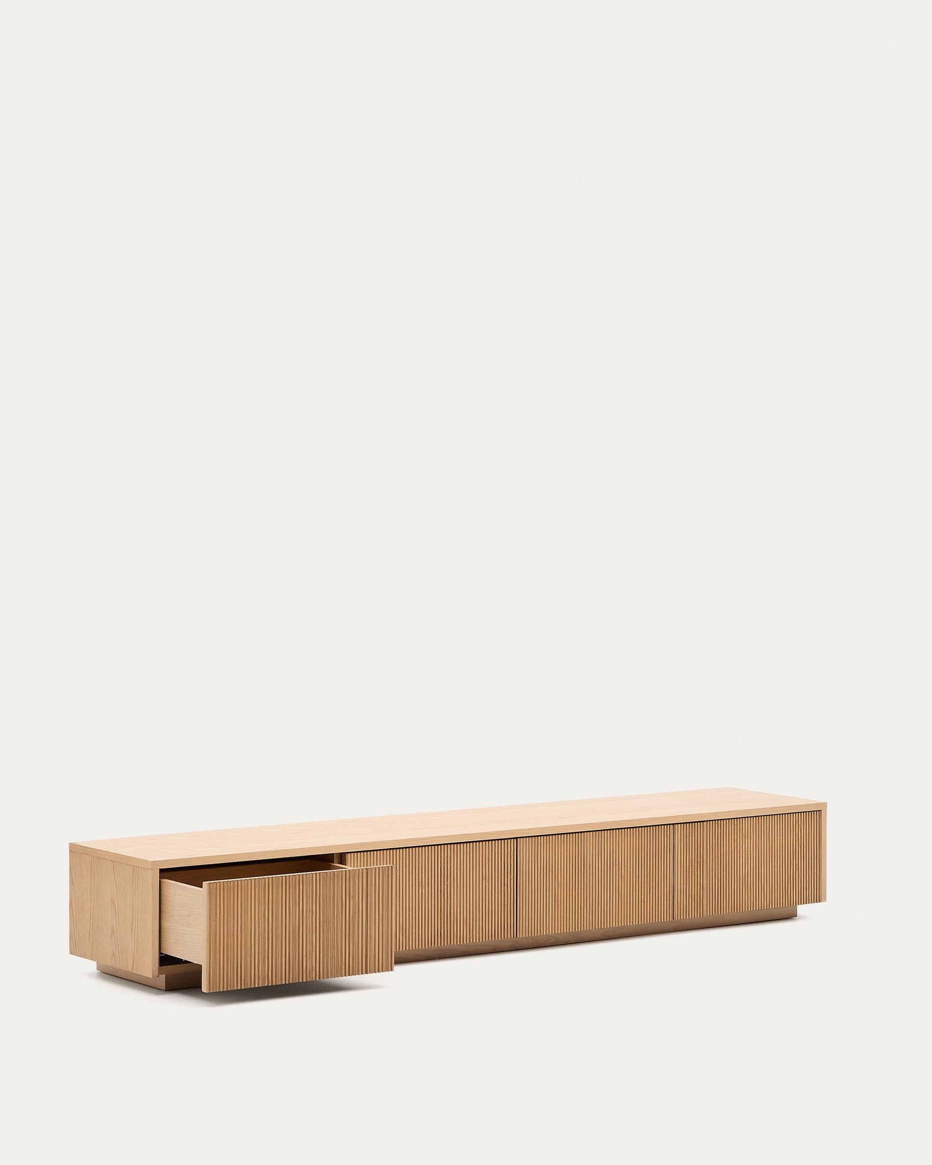 TV-Möbel Helvine 4 Schubladen 200 x 40 cm FSC 100% in Natur präsentiert im Onlineshop von KAQTU Design AG. Sideboard ist von Kave Home