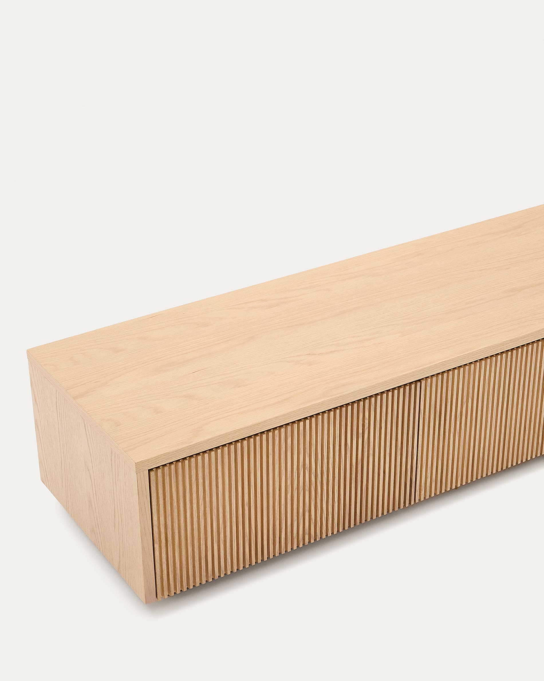 TV-Möbel Helvine 4 Schubladen 200 x 40 cm FSC 100% in Natur präsentiert im Onlineshop von KAQTU Design AG. Sideboard ist von Kave Home