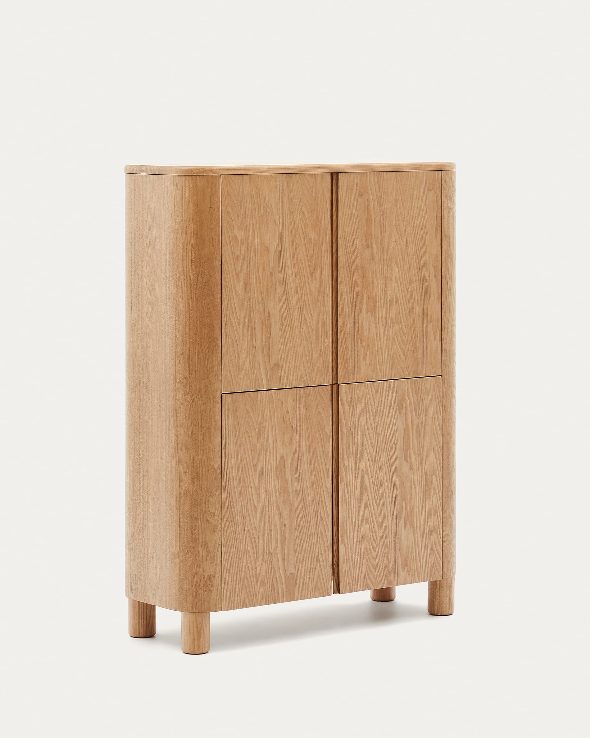 Salaya Highboard aus Eschenfurnierholz 100 x 134 cm in Natur präsentiert im Onlineshop von KAQTU Design AG. High-Sideboard ist von Kave Home