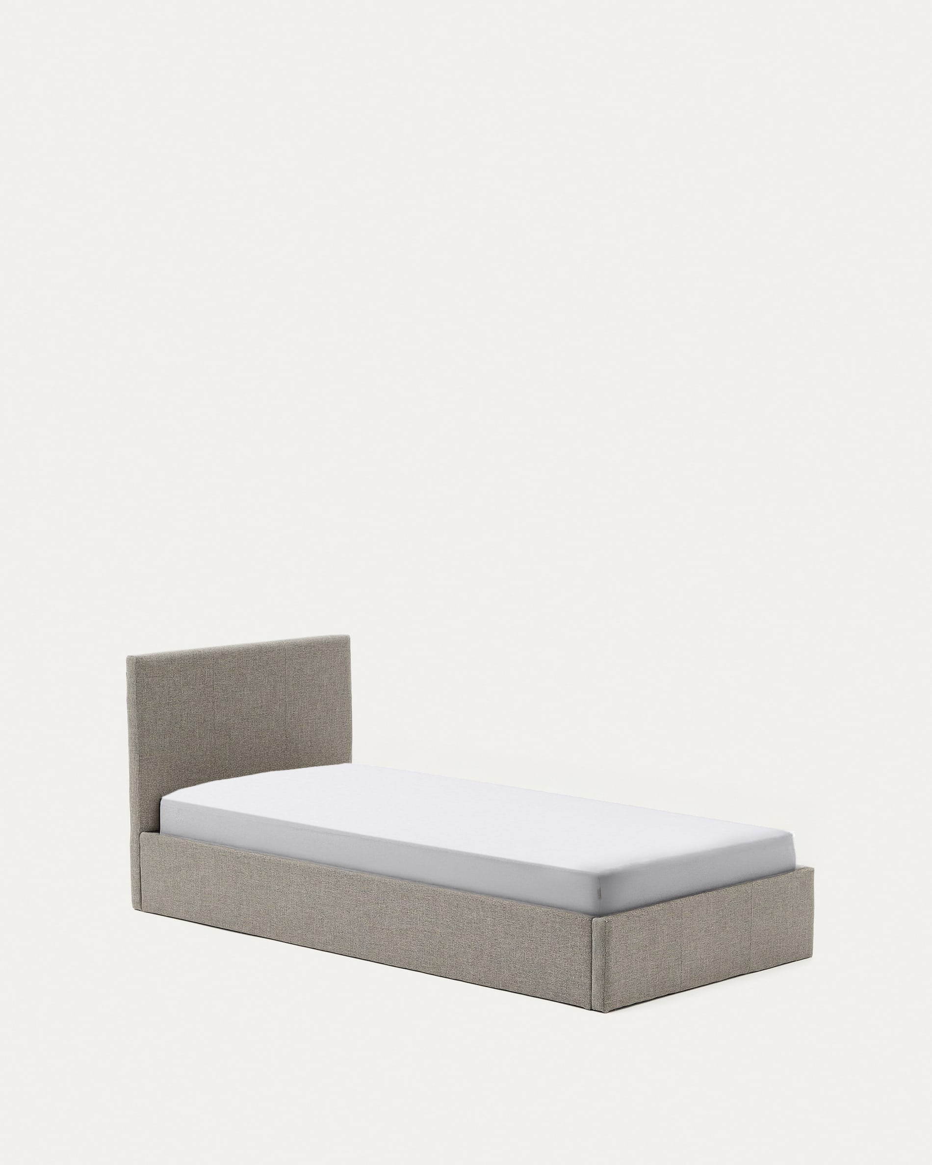 Nahiri Bett mit Stauraum in Grau für Matratze von 90 x 200 cm in Grau präsentiert im Onlineshop von KAQTU Design AG. Bett ist von Kave Home