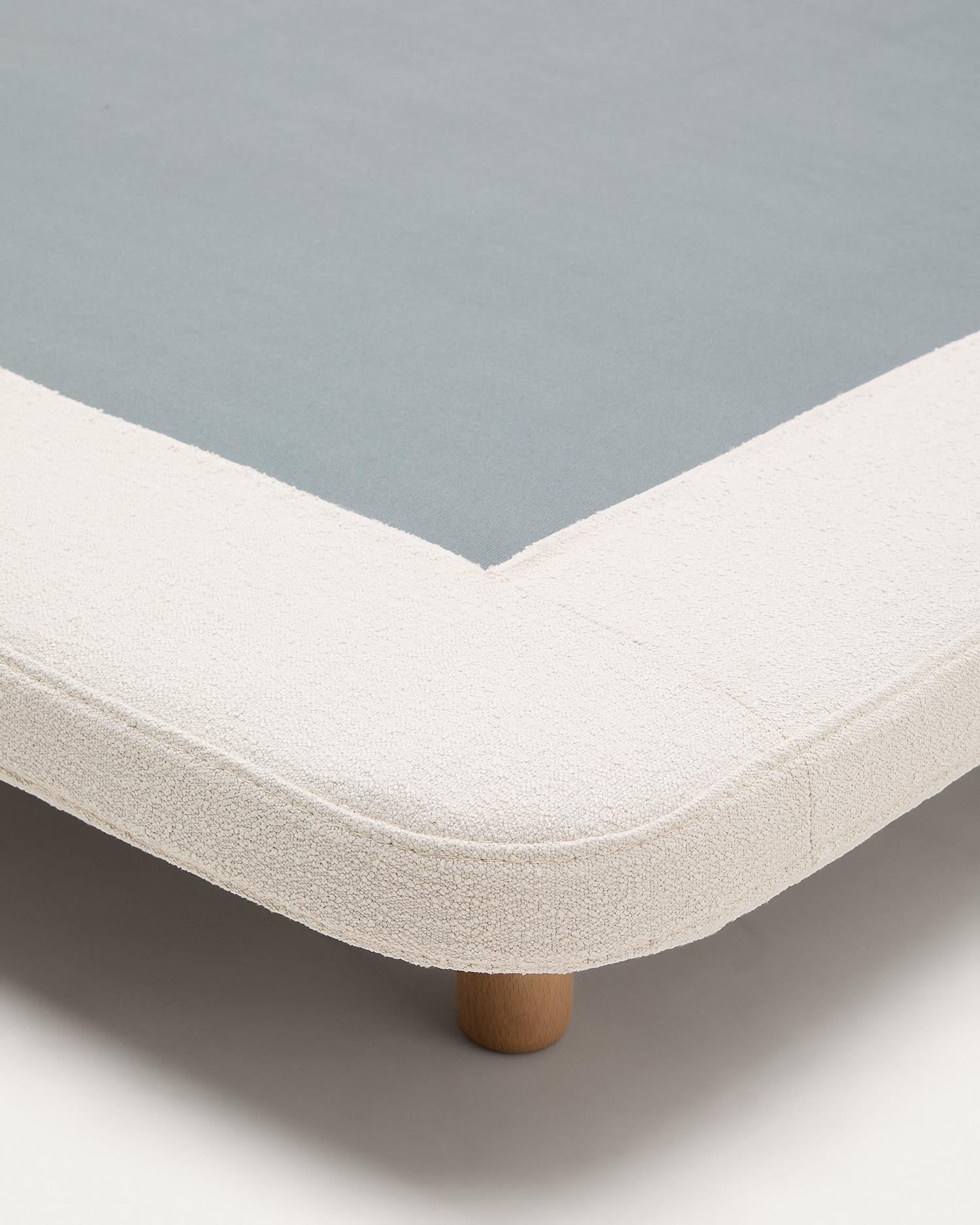 Bezug für Bett Odum aus beigefarbenem Micro-Bouclé für eine Matratze von 160 x 200 cm in Beige präsentiert im Onlineshop von KAQTU Design AG. Zubehör Bett ist von Kave Home