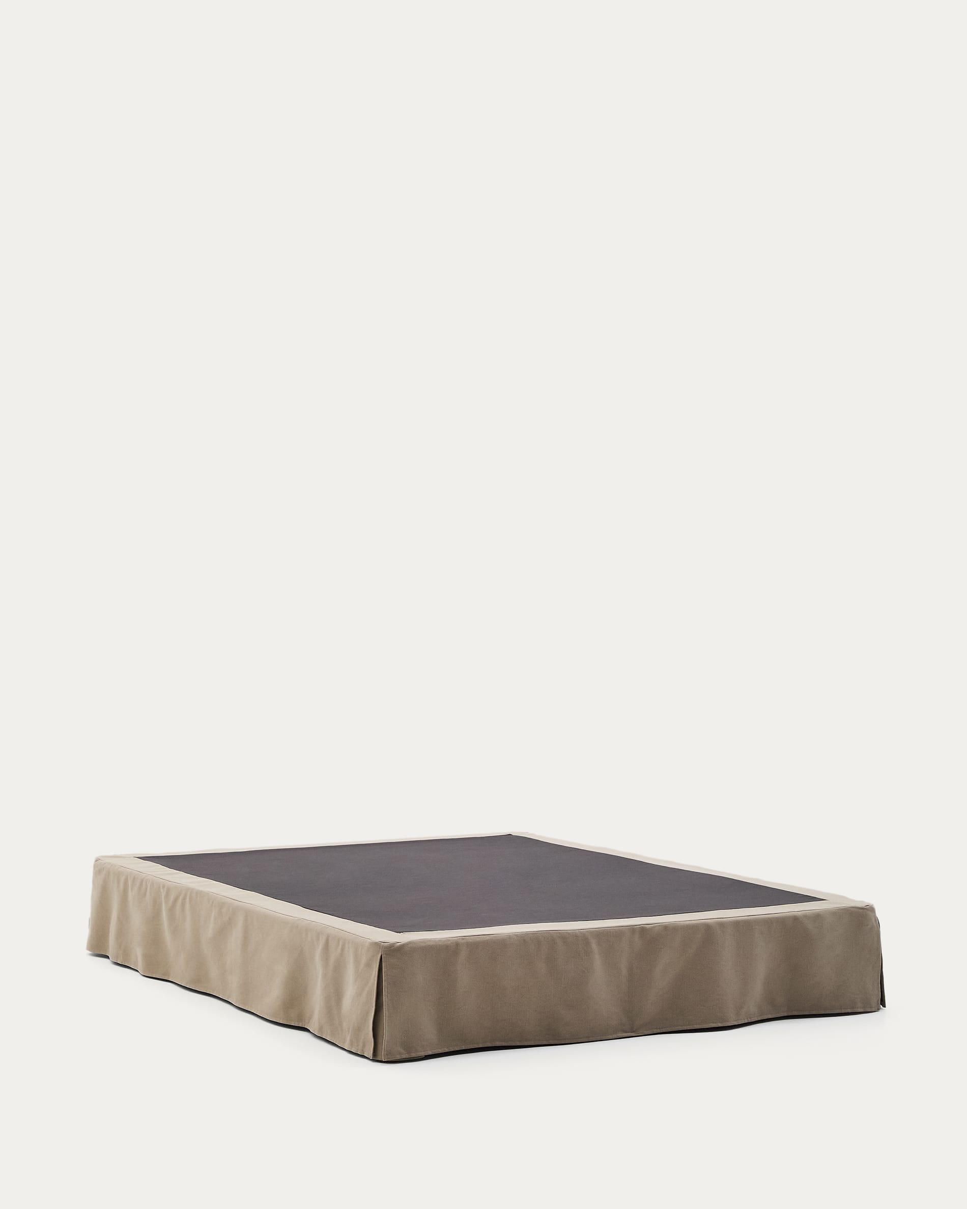 Bettgestell mit abnehmbarem Bezug Jaira aus Leinen und Baumwolle taupe für eine Matratze von 160 x 200 cm   in Taupe präsentiert im Onlineshop von KAQTU Design AG. Bett ist von Kave Home