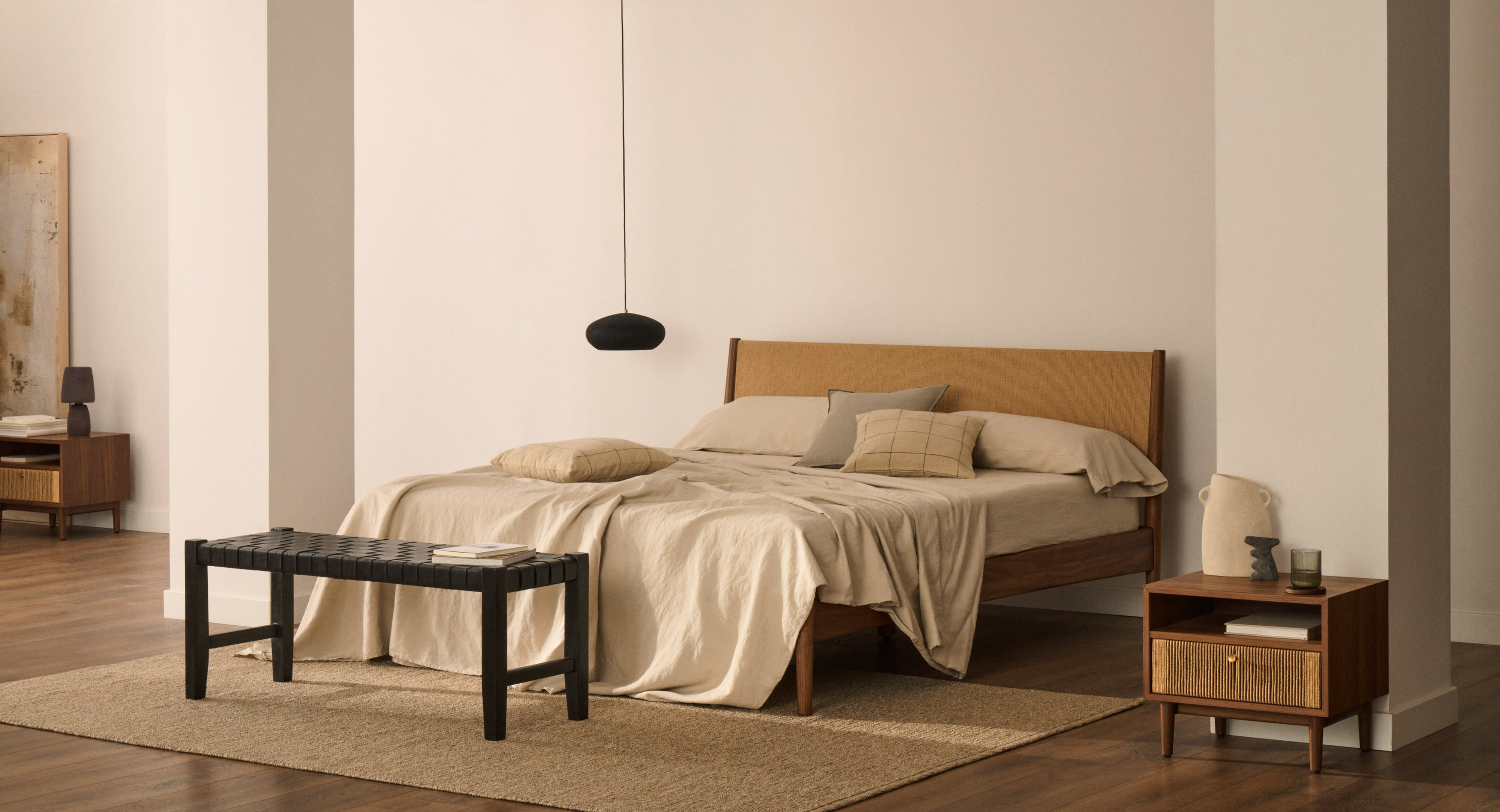 Set Simmel Bezüge für Bettdecke und Kopfkissen aus Baumwolle und Leinen Farbe grau für Bett von 90 cm in Grau präsentiert im Onlineshop von KAQTU Design AG. Bettwäsche ist von Kave Home