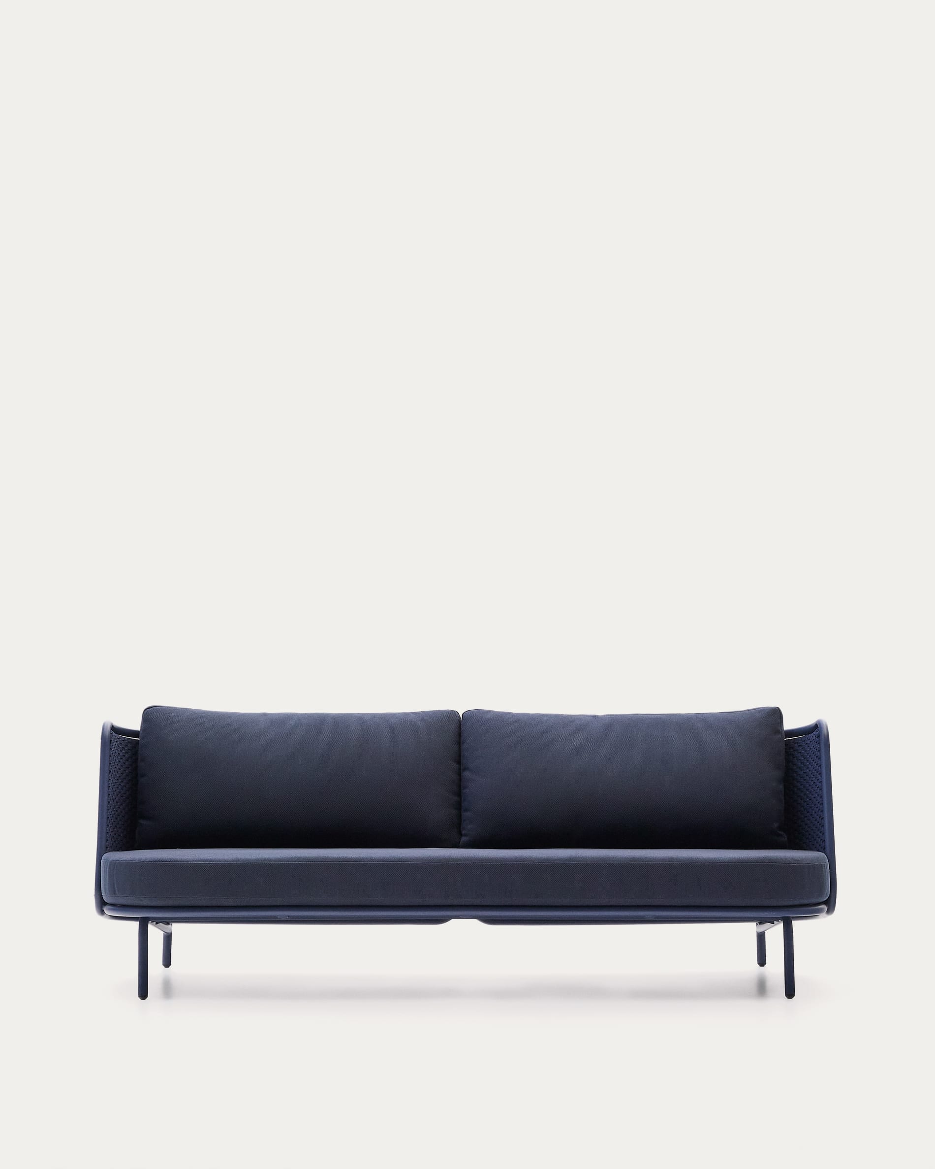 3-Sitzer Outdoor-Sofa Sedalis aus Aluminium und blauem Seil 210 cm in Dunkelblau präsentiert im Onlineshop von KAQTU Design AG. Lounge Sofa ist von Kave Home