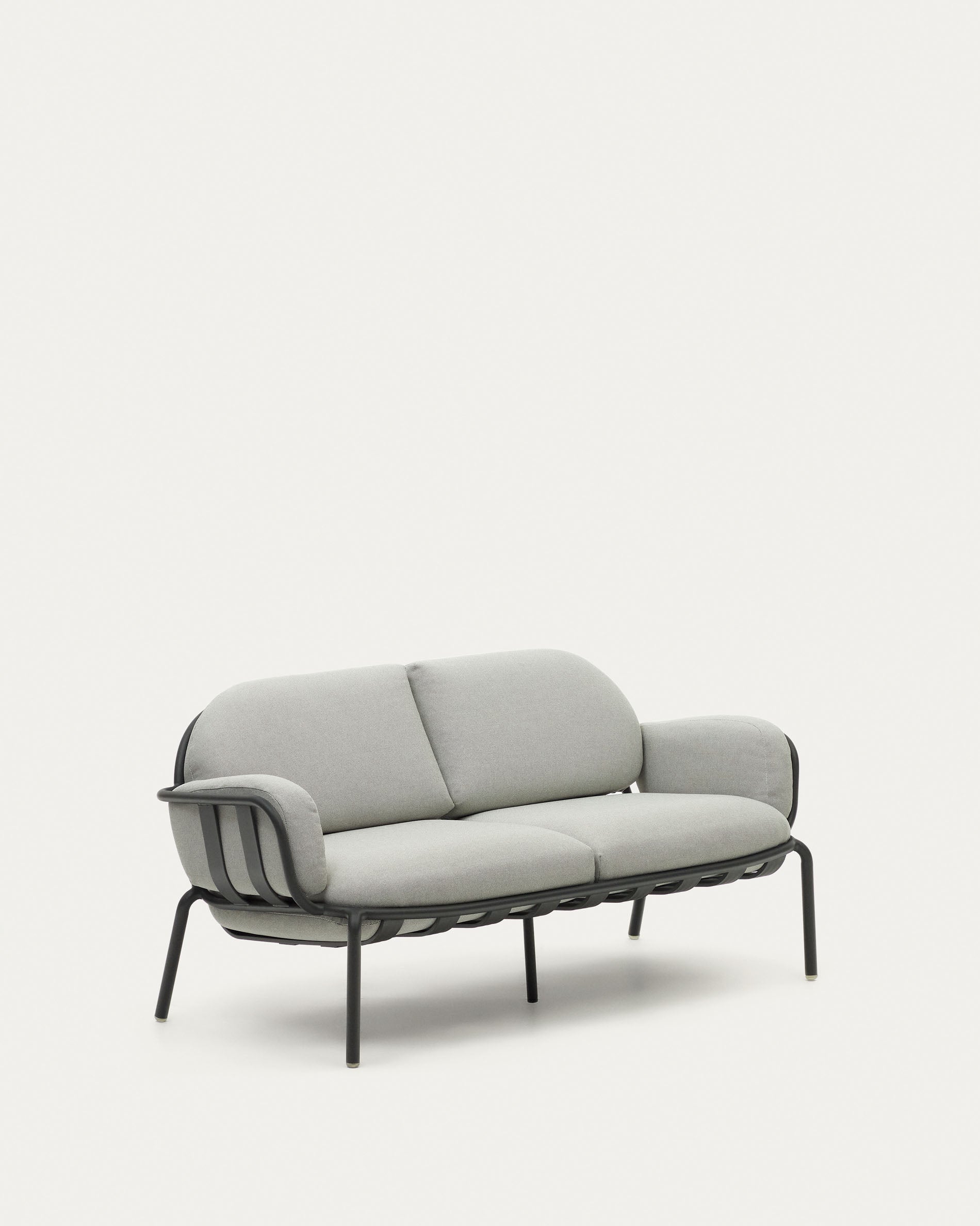 Joncols 2-Sitzer-Gartensofa aus Aluminium mit Finish in Grau 165 cm in Grau präsentiert im Onlineshop von KAQTU Design AG. Lounge Sofa ist von Kave Home