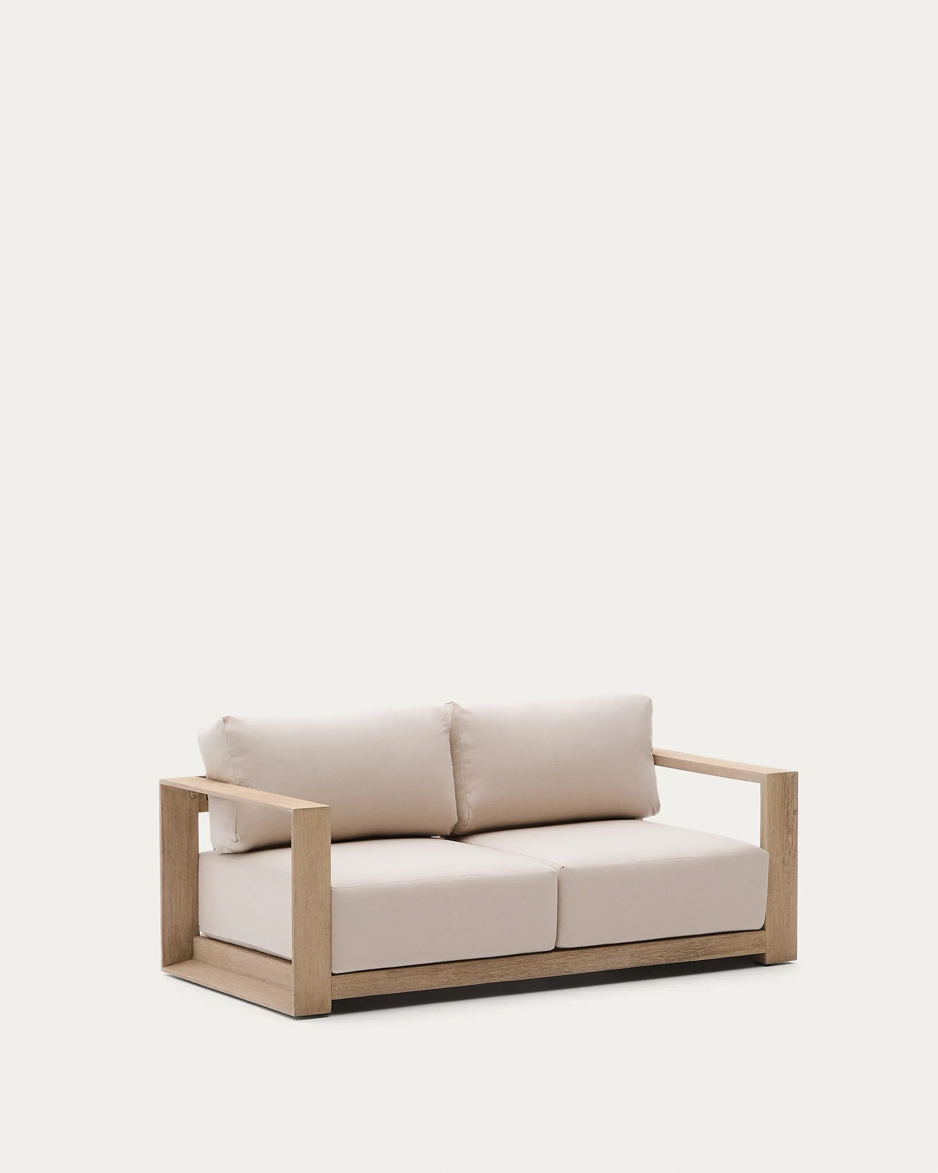 Elegantes 2-Sitzer-Sofa Ambra aus Akazienholz, 174 cm, robust, nachhaltig, ideal für stilvolles Wohnen.