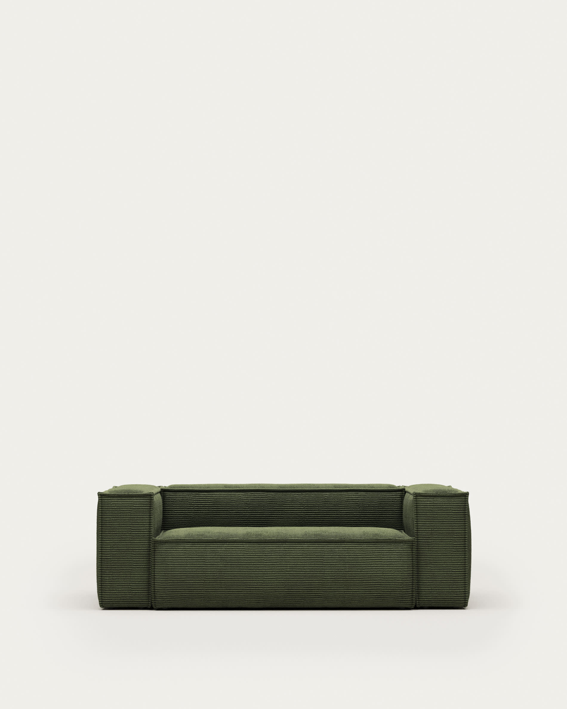 Blok 2-Sitzer-Sofa breiter Cord grün 210 cm FSC Mix Credit in Grün präsentiert im Onlineshop von KAQTU Design AG. 2er Sofa ist von Kave Home