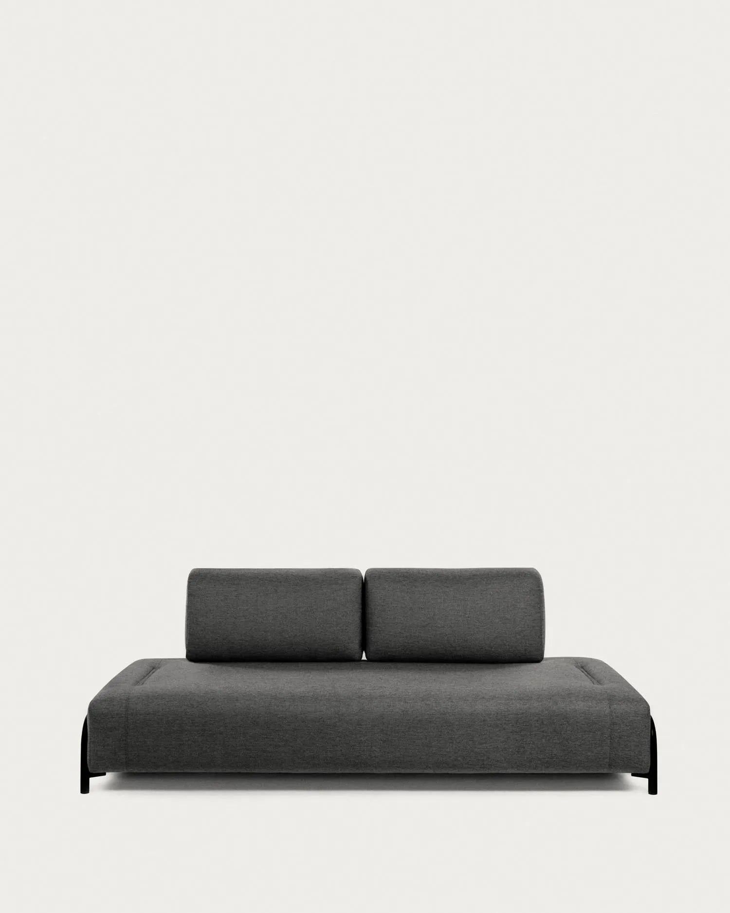 Elegantes, dunkelgraues 3-Sitzer Sofa von Kave Home: Komfort, modernes Design, modular, langlebig, 232 cm breit.