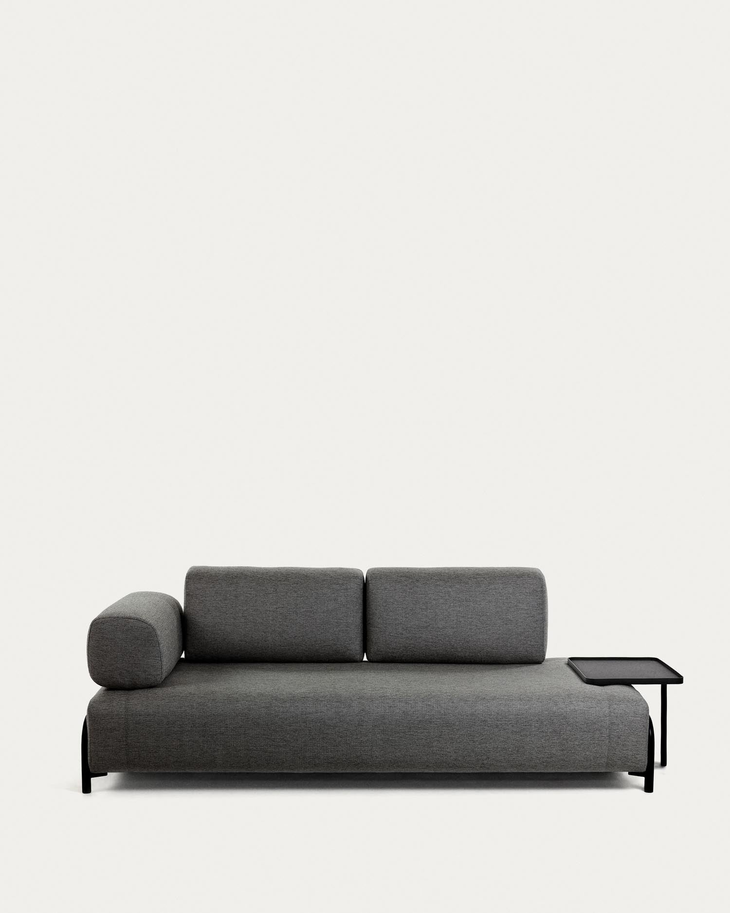 Compo 3-Sitzer Modul dunkelgrau 232 cm in Schwarz präsentiert im Onlineshop von KAQTU Design AG. 3er Sofa ist von Kave Home