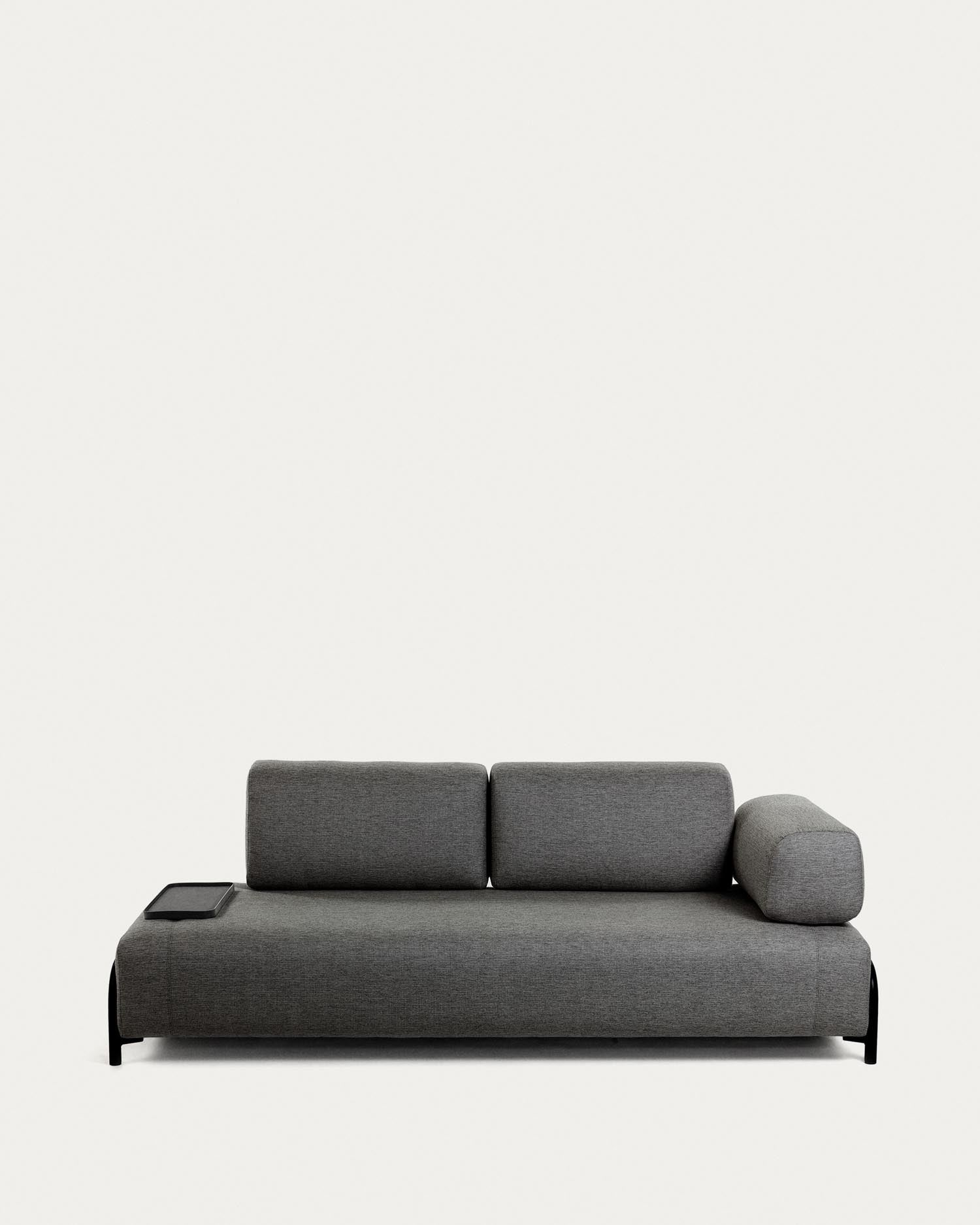 Compo 3-Sitzer Modul dunkelgrau 232 cm in Schwarz präsentiert im Onlineshop von KAQTU Design AG. 3er Sofa ist von Kave Home