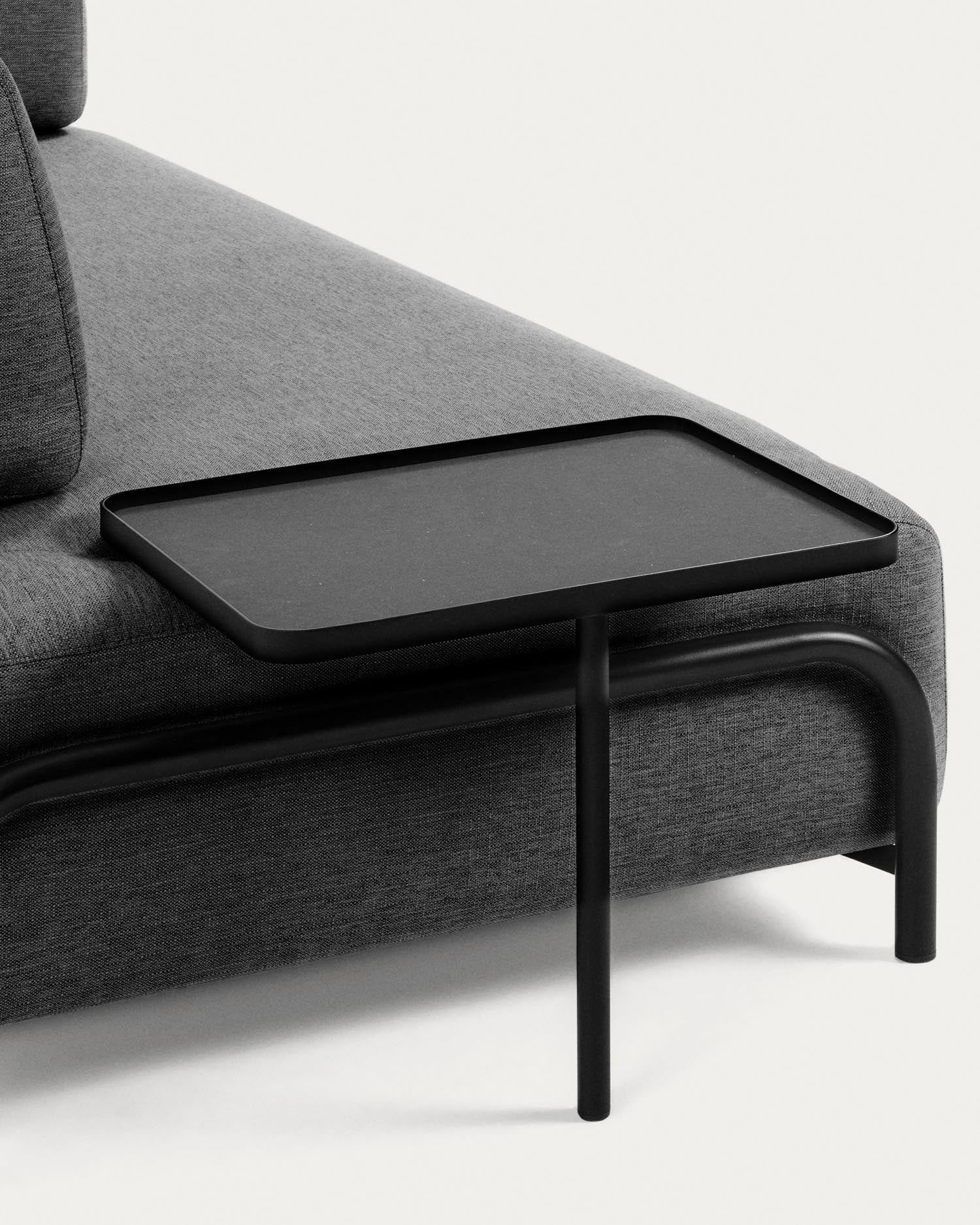 Compo 3-Sitzer Modul dunkelgrau 232 cm in Schwarz präsentiert im Onlineshop von KAQTU Design AG. 3er Sofa ist von Kave Home