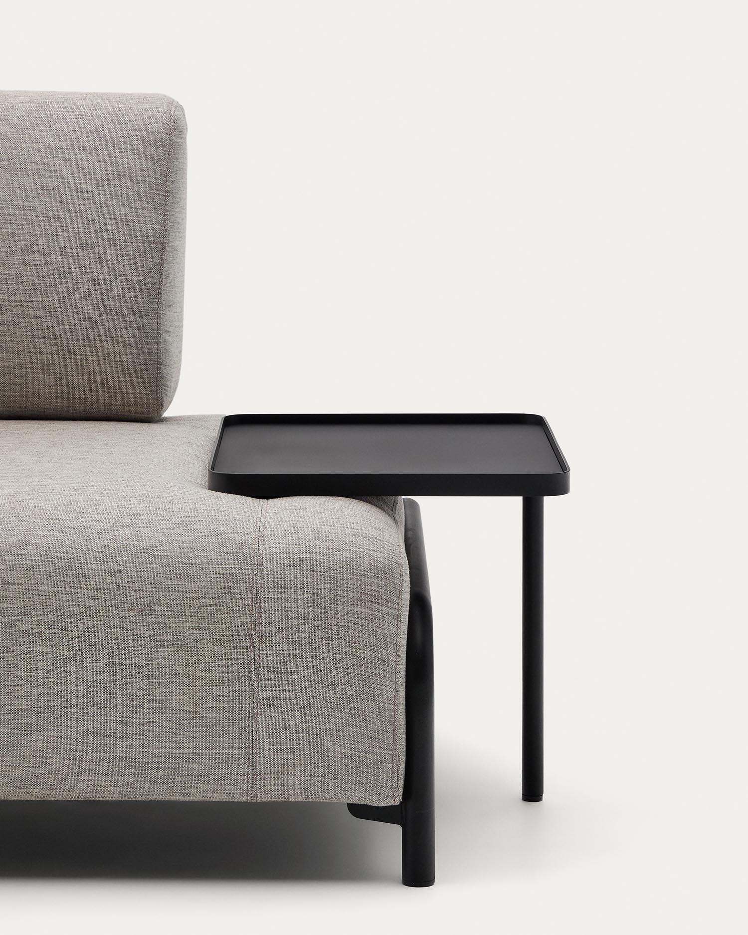 Compo grosses Tablett in Schwarz präsentiert im Onlineshop von KAQTU Design AG. Sofa-Zubehör ist von Kave Home