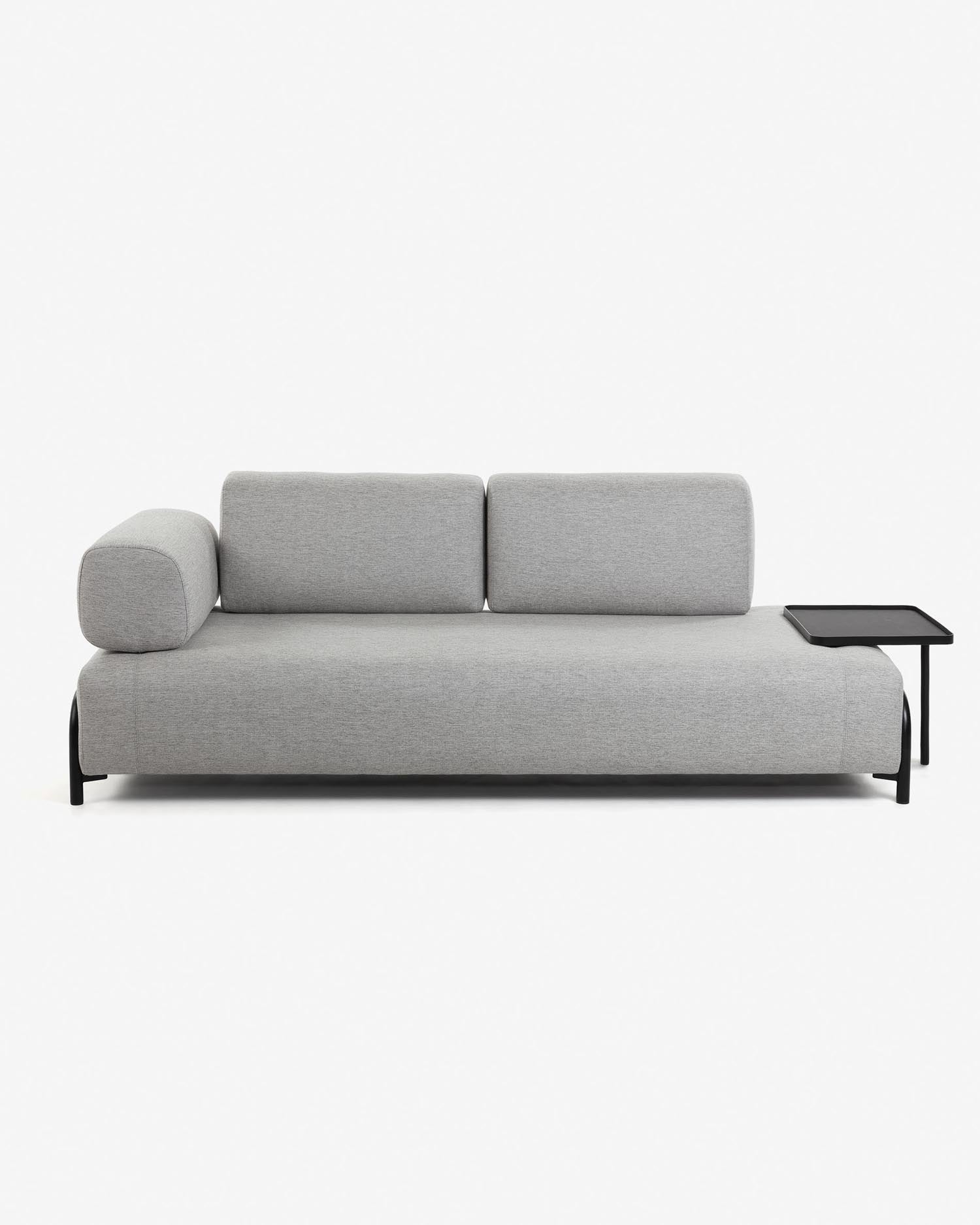 Compo grosses Tablett in Schwarz präsentiert im Onlineshop von KAQTU Design AG. Sofa-Zubehör ist von Kave Home