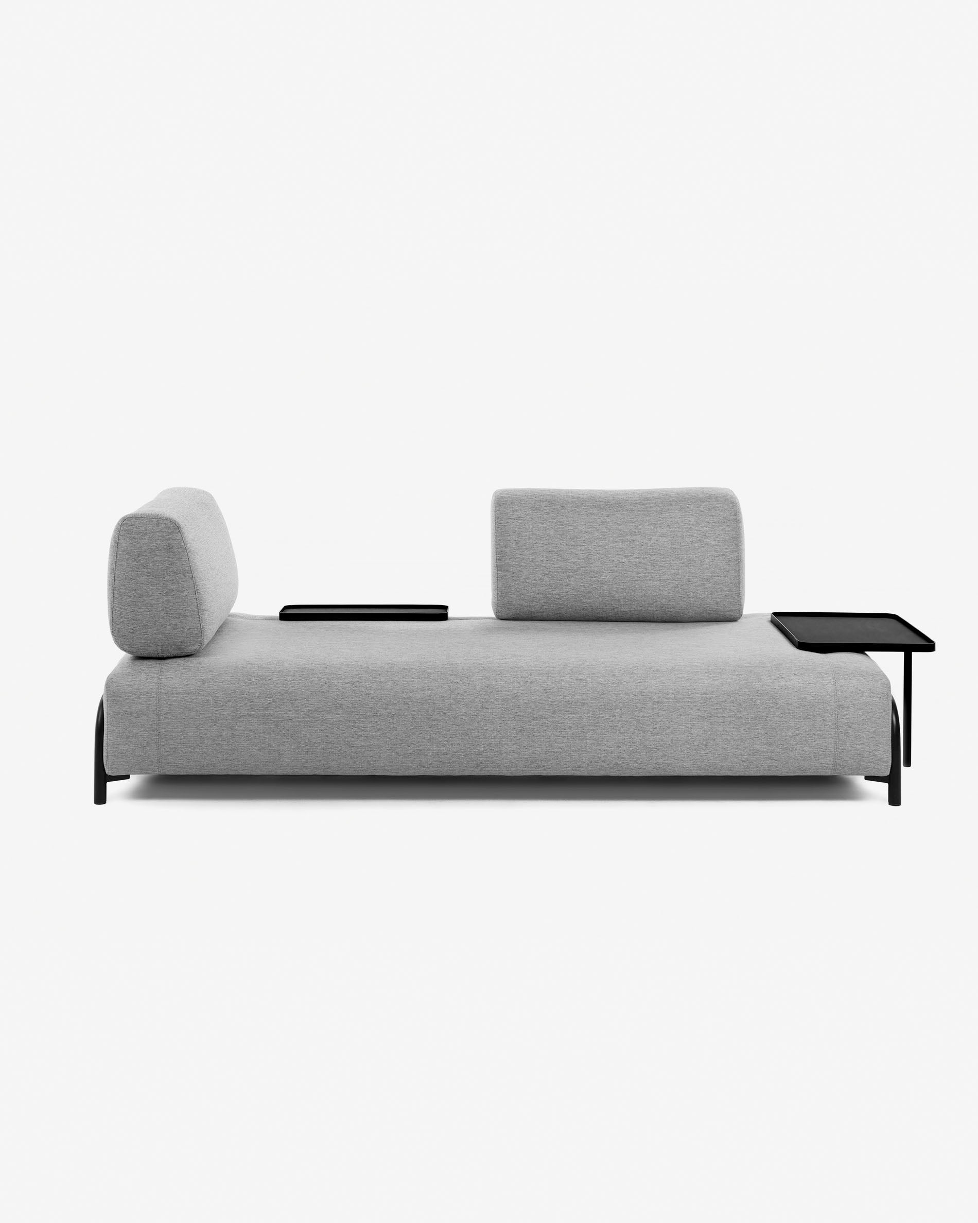 Compo grosses Tablett in Schwarz präsentiert im Onlineshop von KAQTU Design AG. Sofa-Zubehör ist von Kave Home