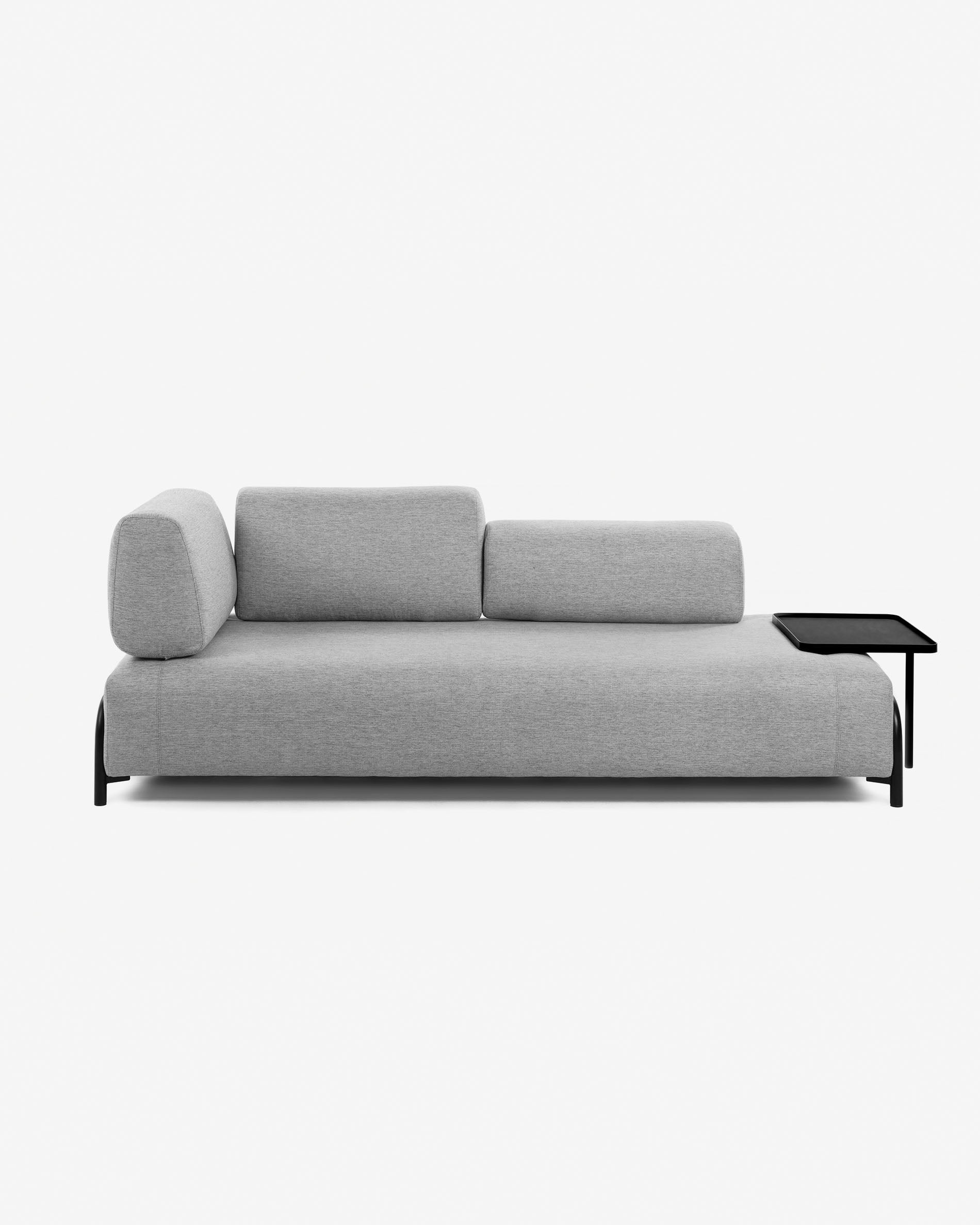 Compo grosses Tablett in Schwarz präsentiert im Onlineshop von KAQTU Design AG. Sofa-Zubehör ist von Kave Home