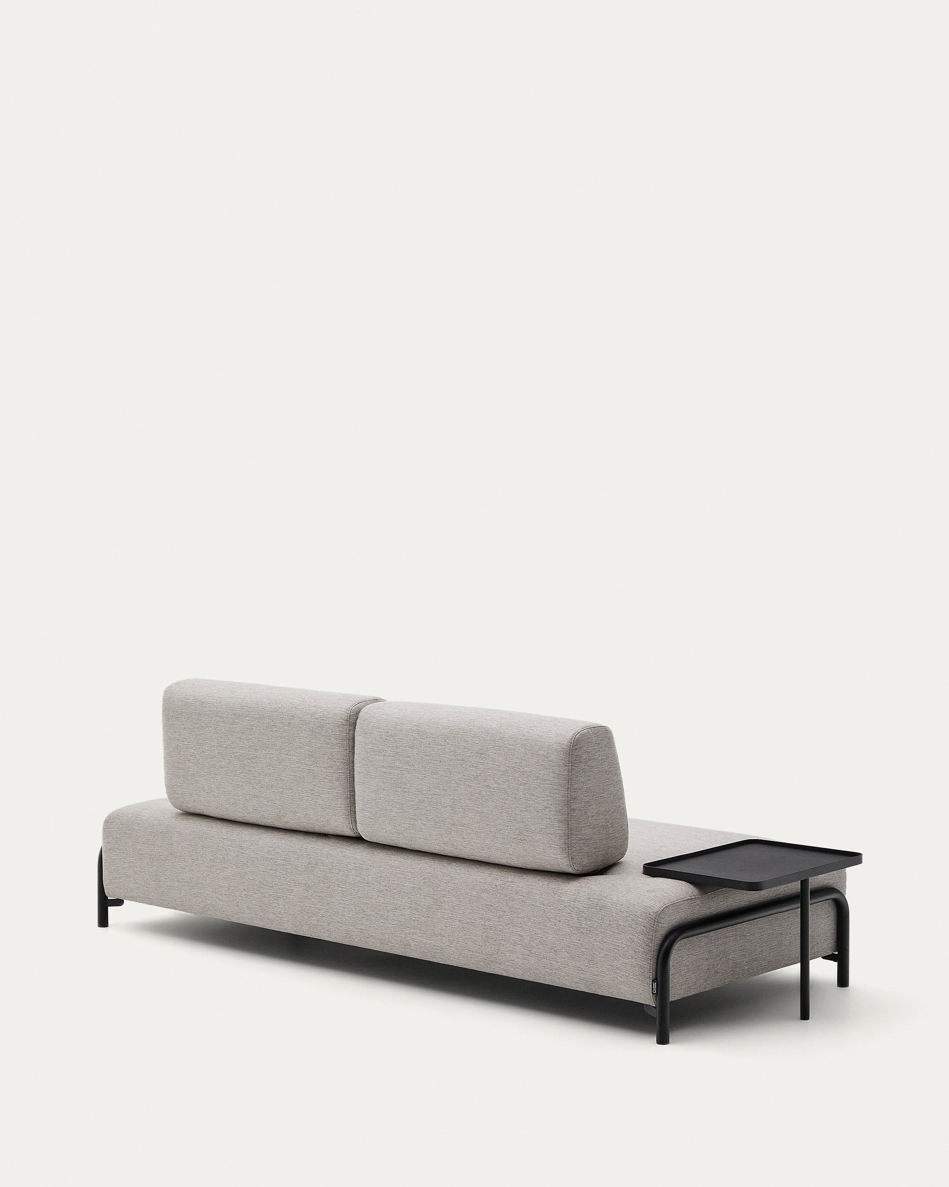 Compo 3-Sitzer Sofa beige-grau mit grossem Tablett 252 cm in Beige präsentiert im Onlineshop von KAQTU Design AG. 3er Sofa ist von Kave Home