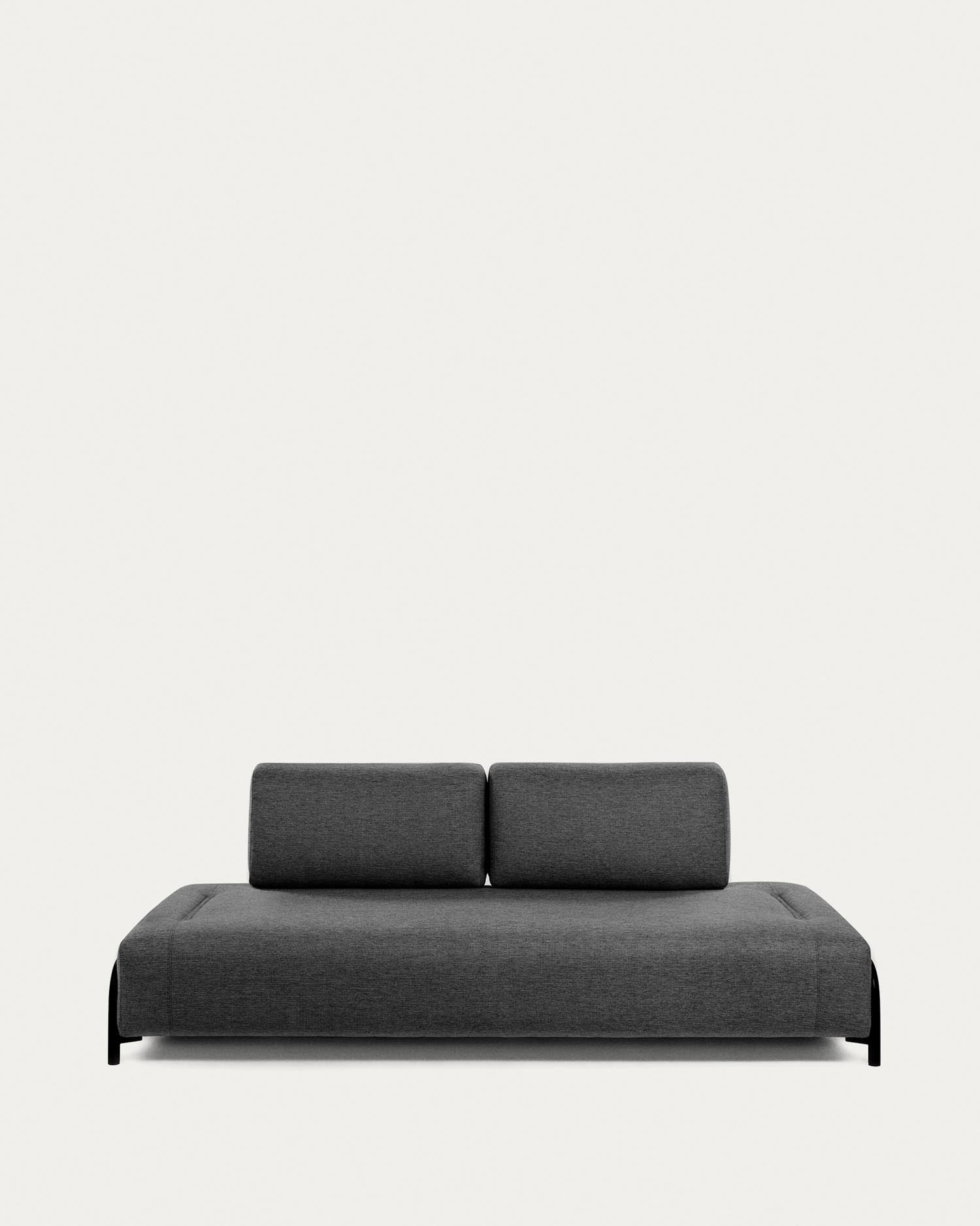 Compo 3-Sitzer Sofa dunkelgrau 232 cm in Schwarz präsentiert im Onlineshop von KAQTU Design AG. 3er Sofa ist von Kave Home