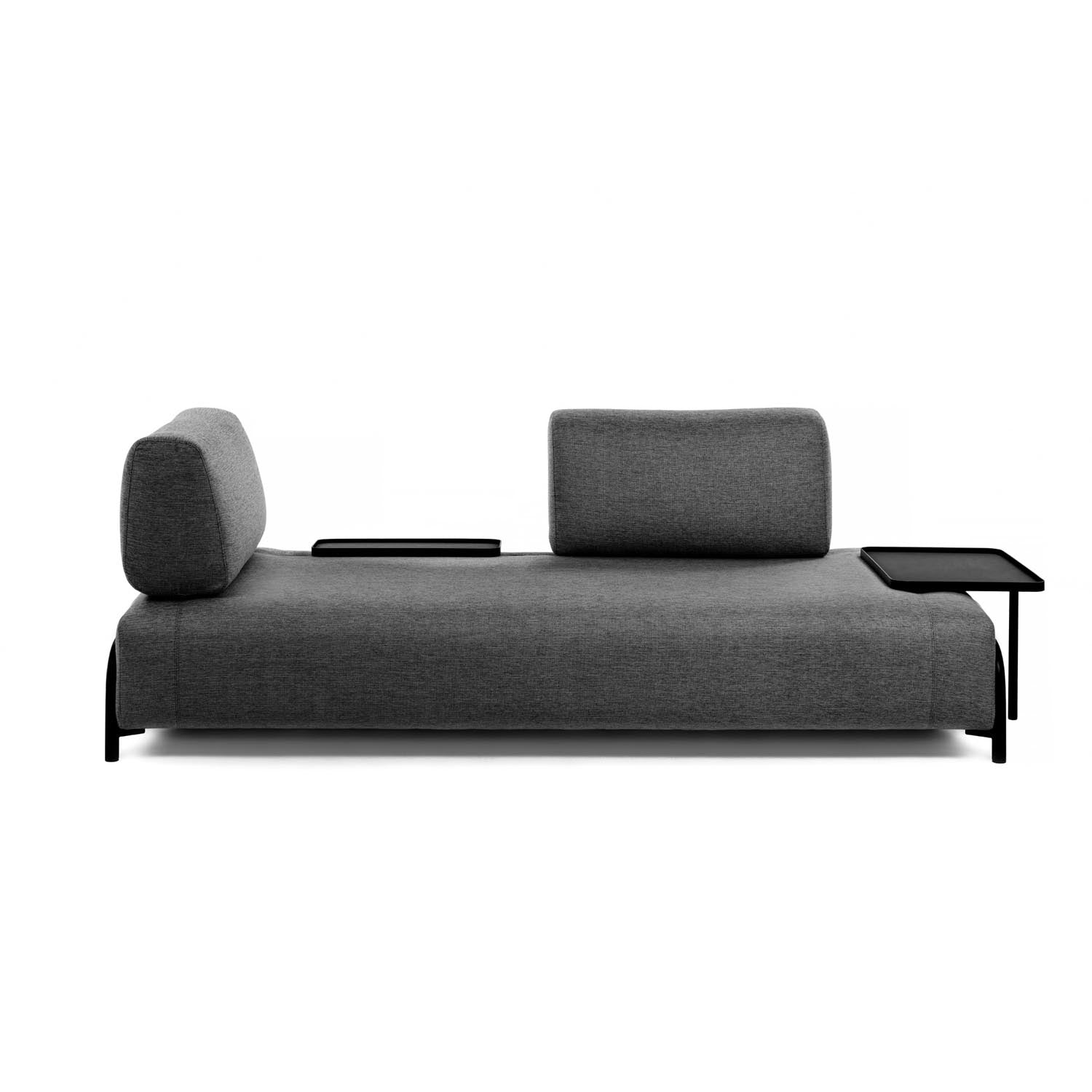 Compo 3-Sitzer Sofa dunkelgrau 232 cm in Schwarz präsentiert im Onlineshop von KAQTU Design AG. 3er Sofa ist von Kave Home