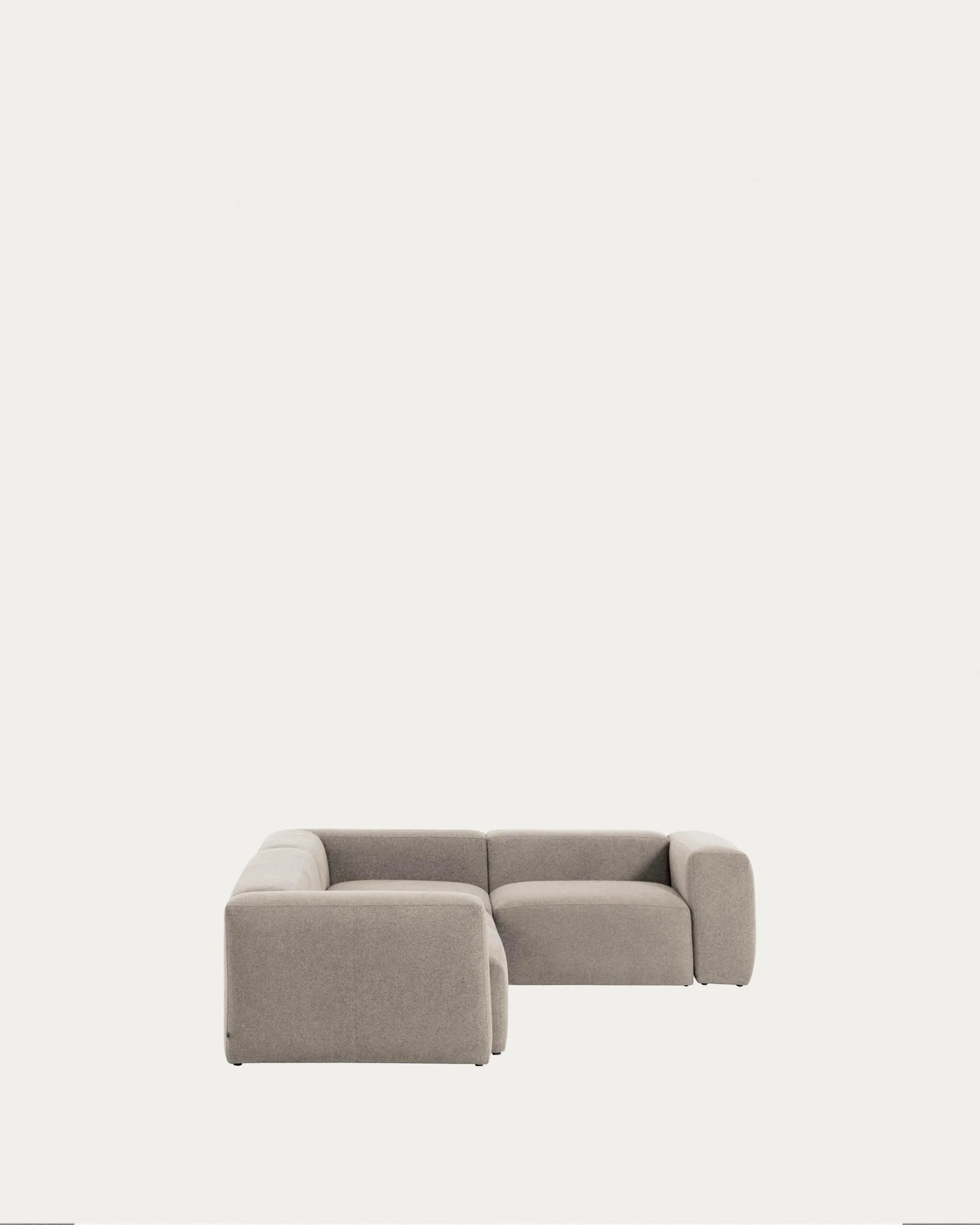 Elegantes, beiges Ecksofa von Kave Home: Komfort und Stil für Ihr Wohnzimmer, flexibel anpassbar, 320 x 230 cm.