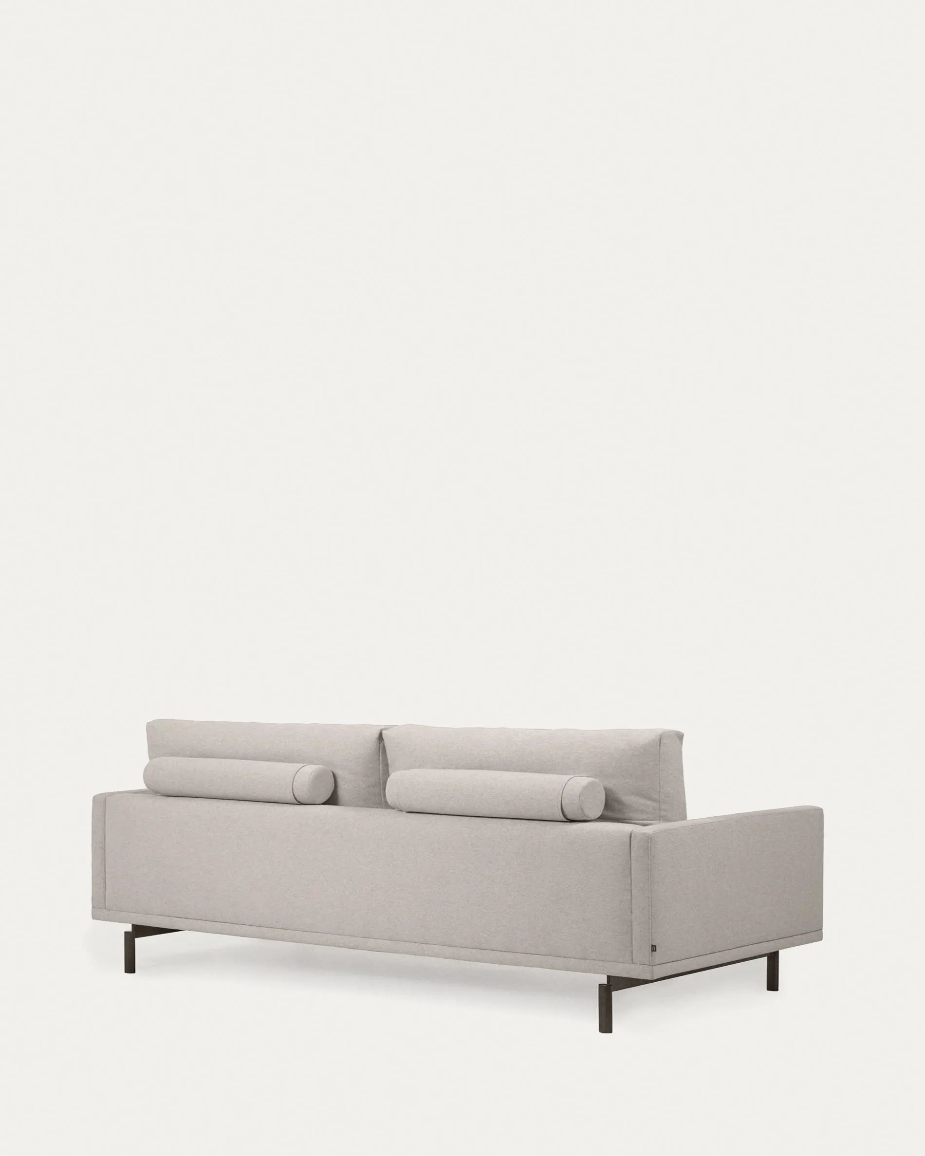 Elegantes, nachhaltiges 3-Sitzer Sofa in Beige, 214 cm breit, mit recycelter PET-Füllung für umweltbewusstes Wohnen.