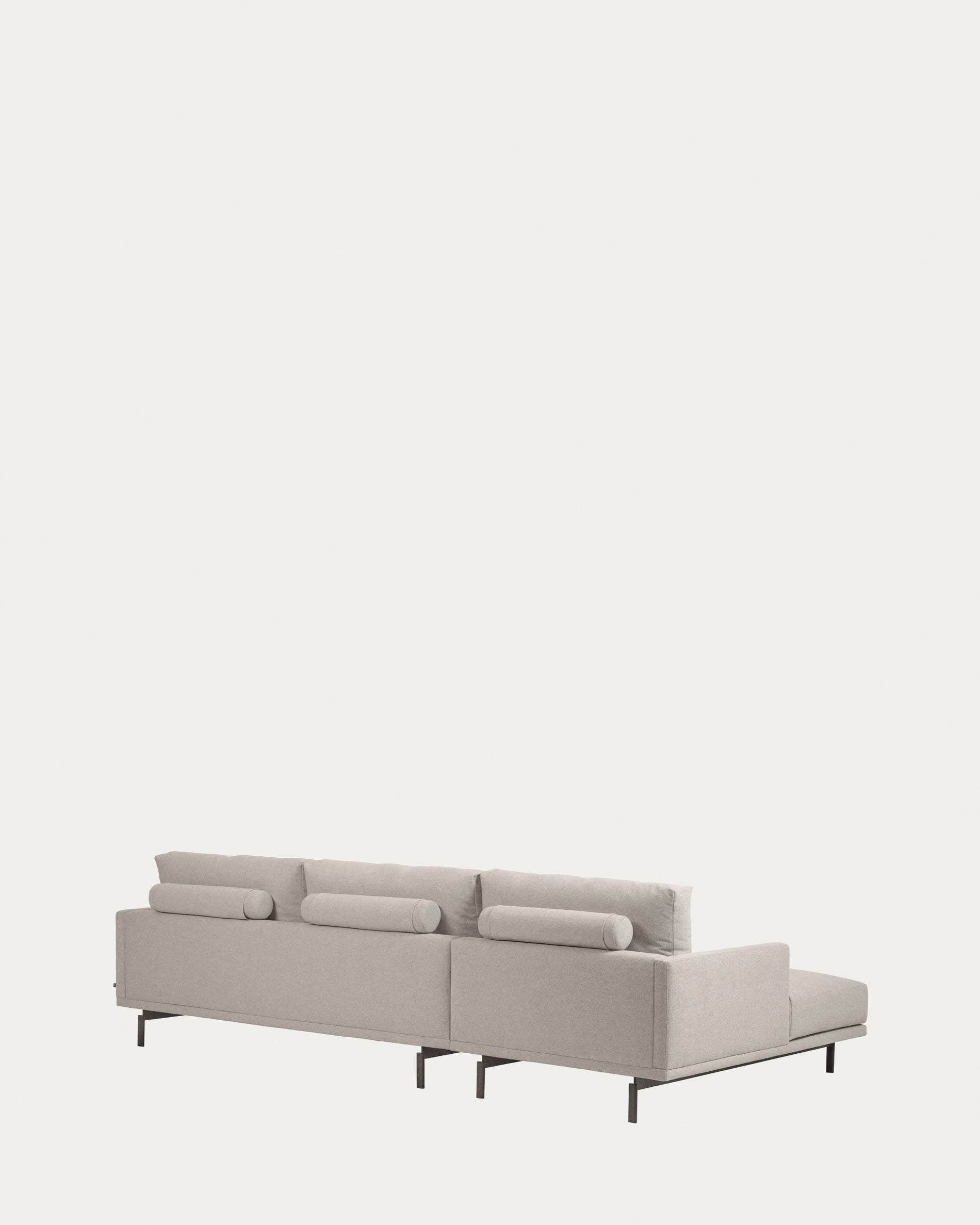 Galene 3-Sitzer Sofa beige mit Chaiselongue links 254 cm in Beige präsentiert im Onlineshop von KAQTU Design AG. 3er Sofa ist von Kave Home