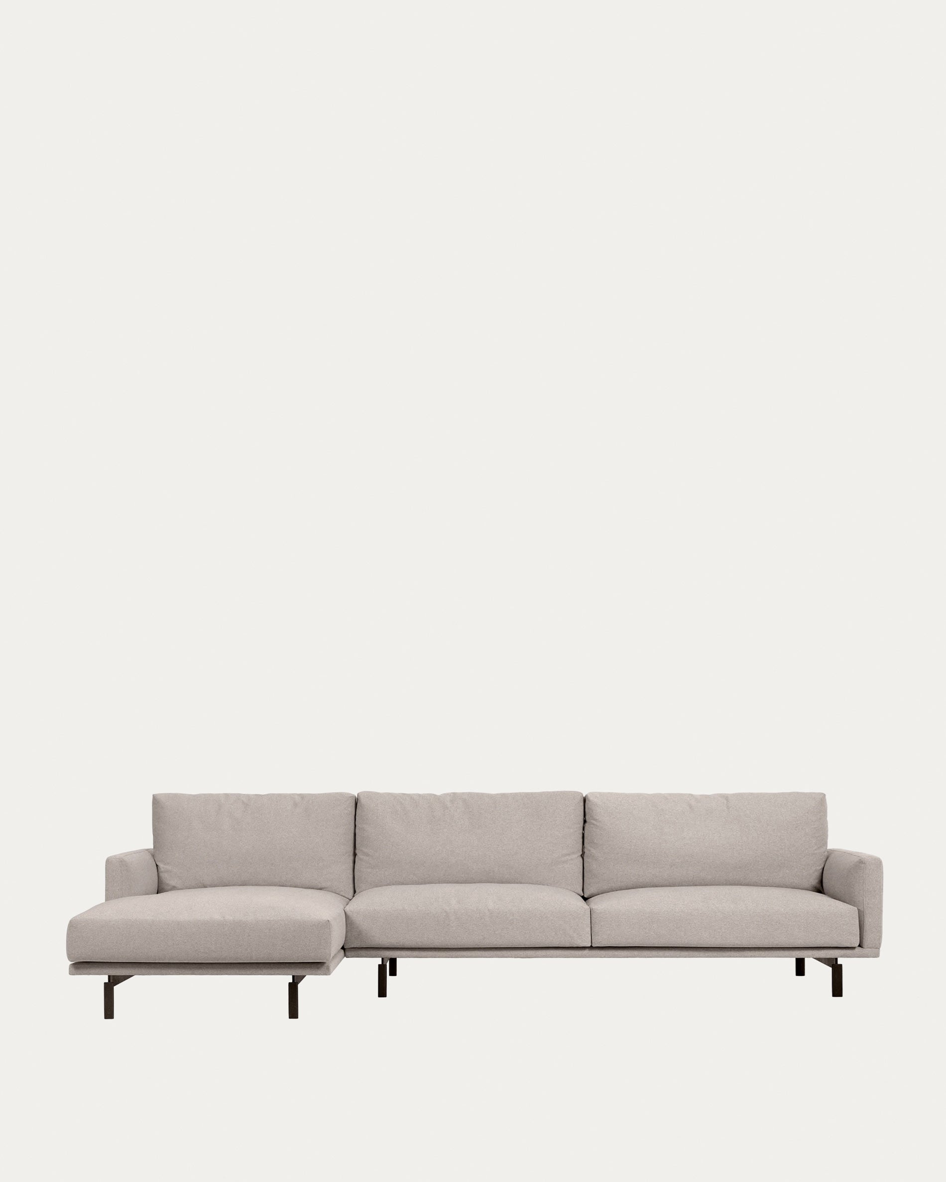 Galene 4-Sitzer Sofa beige mit Chaiselongue links 314 cm in Beige präsentiert im Onlineshop von KAQTU Design AG. 4er Sofa ist von Kave Home