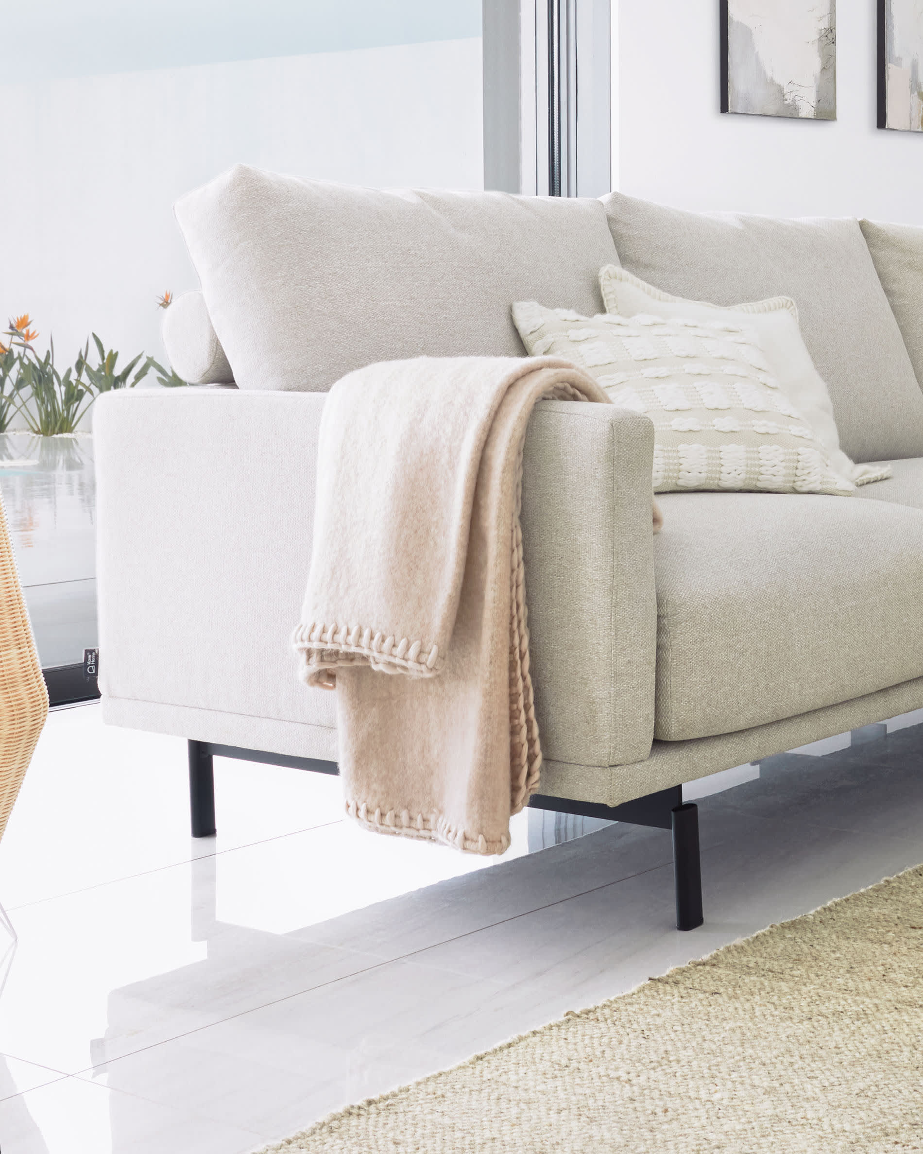 Galene 3-Sitzer Ecksofa beige 267 x 207 cm in Beige präsentiert im Onlineshop von KAQTU Design AG. 3er Sofa ist von Kave Home