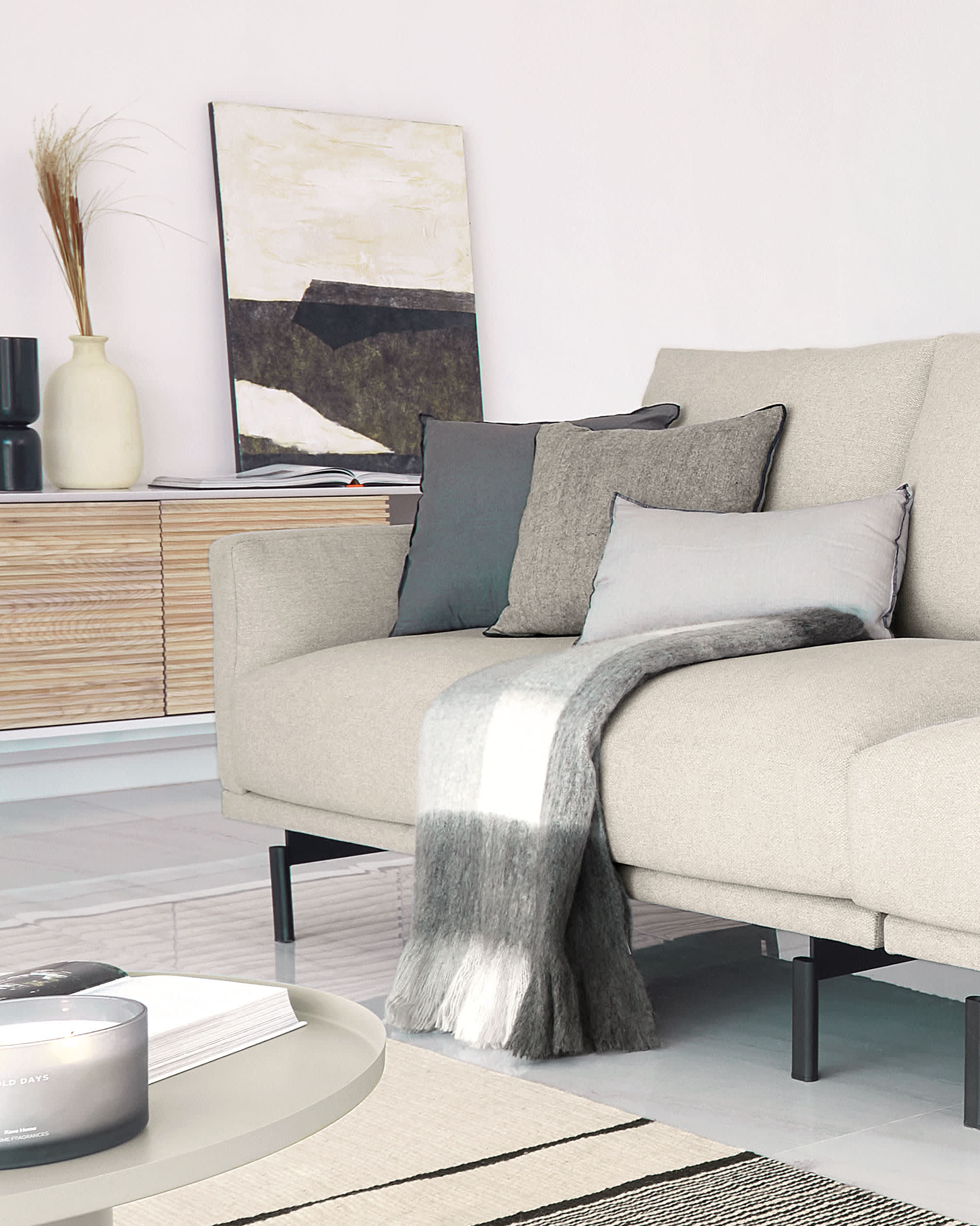 Galene 4-Sitzer Sofa beige 334 cm in Beige präsentiert im Onlineshop von KAQTU Design AG. 4er Sofa ist von Kave Home