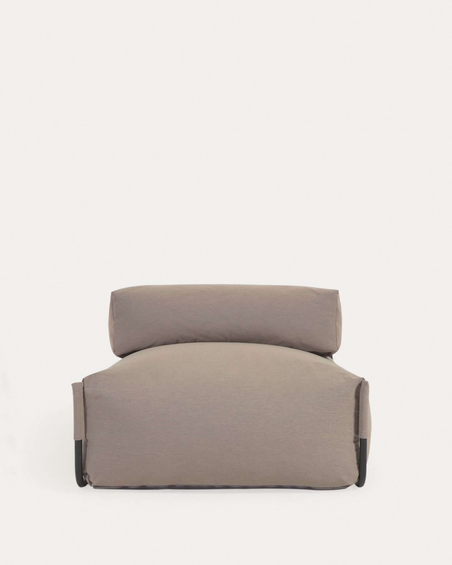 Square Pouf Modularsofa m. Rückenlehne 100% outdoor grün und Aluminium schwarz 101 x 101cm in Grün präsentiert im Onlineshop von KAQTU Design AG. Lounge Sofa ist von Kave Home