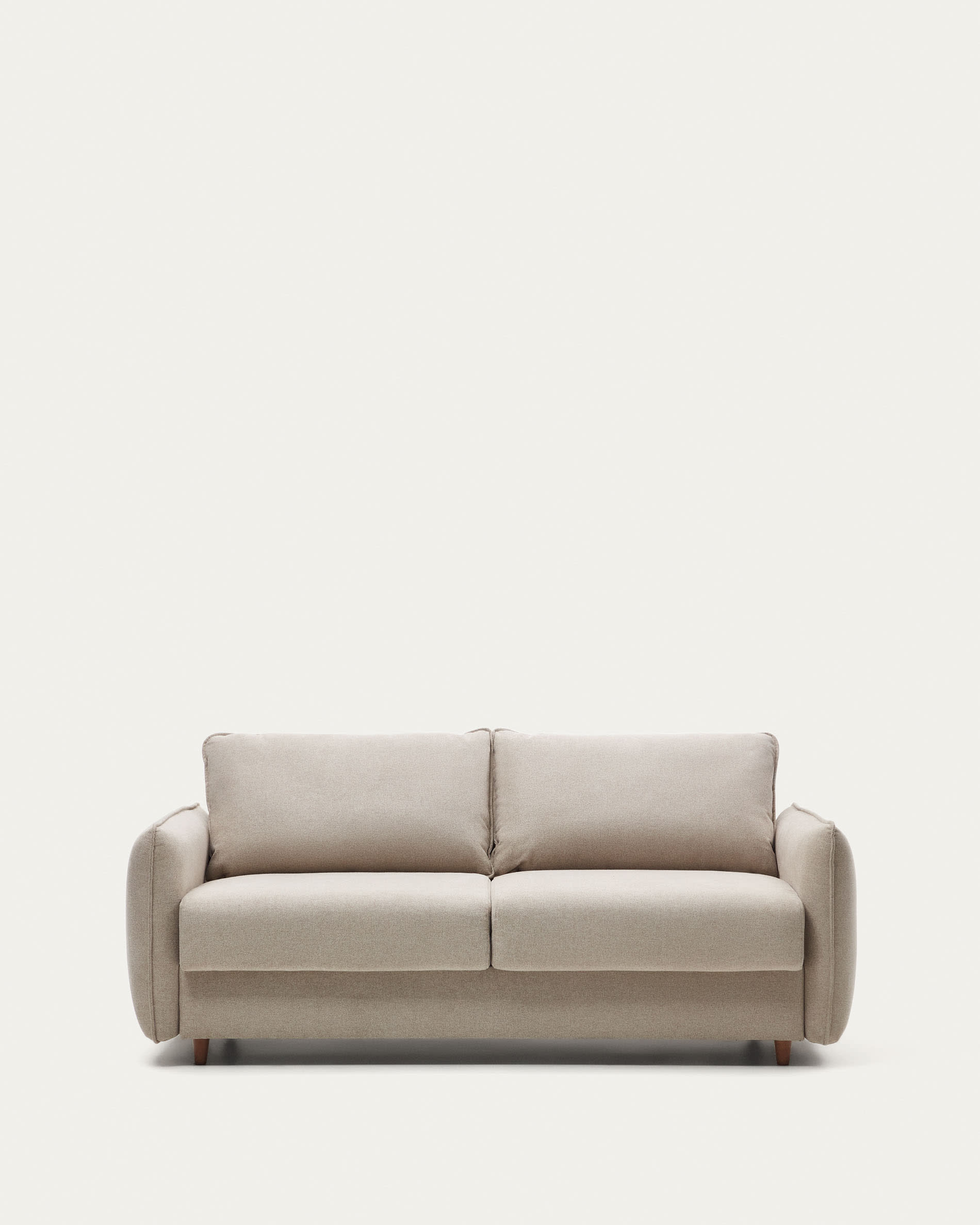 Carlota 2-Sitzer Bettsofa aus Chenille in Beige 140 cm FSC Mix Credit in Beige präsentiert im Onlineshop von KAQTU Design AG. 2er Sofa ist von Kave Home