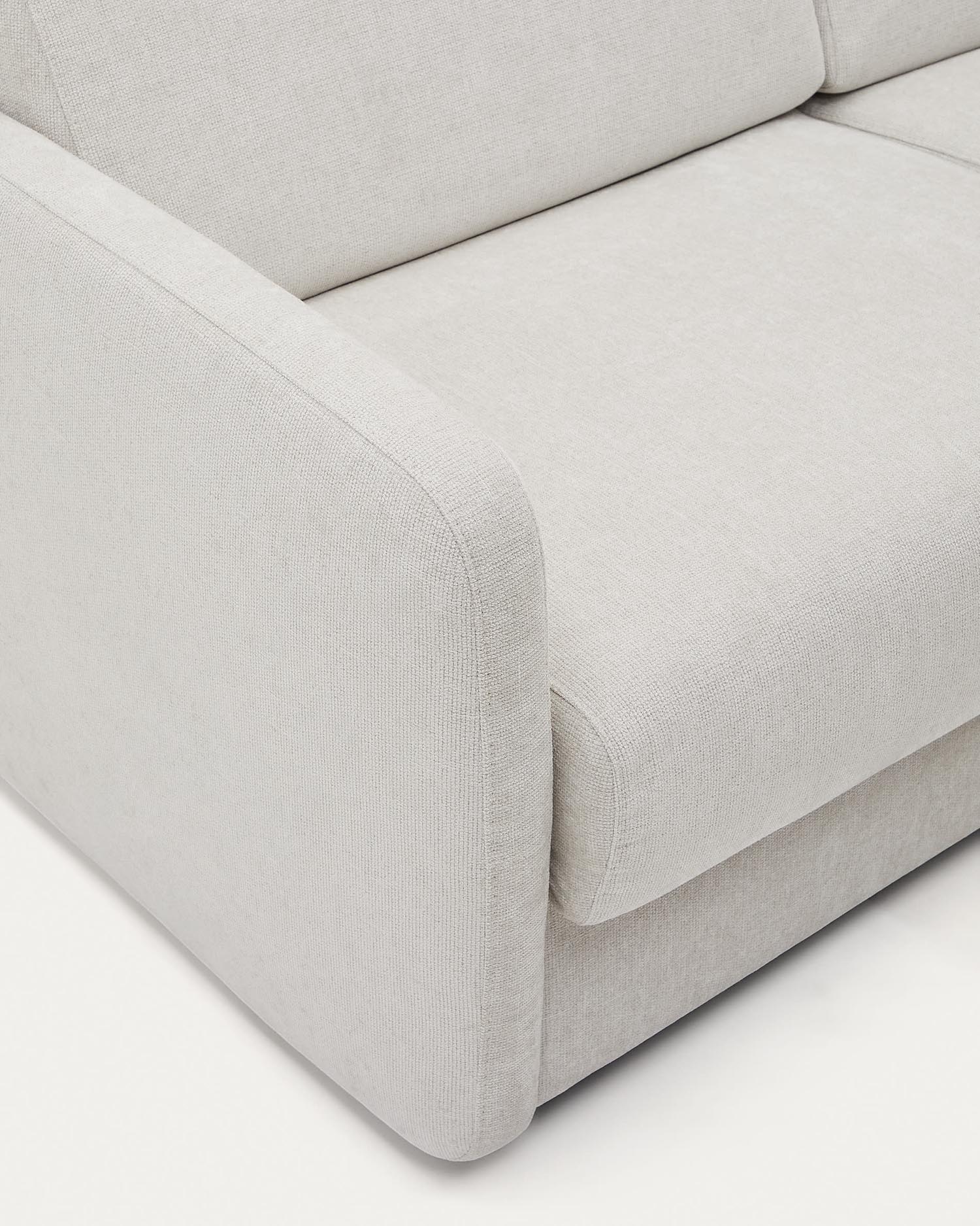 Nuala Schlafsofa 2-Sitzer in Perlweiss 184 cm in Grau präsentiert im Onlineshop von KAQTU Design AG. Bettsofa ist von Kave Home