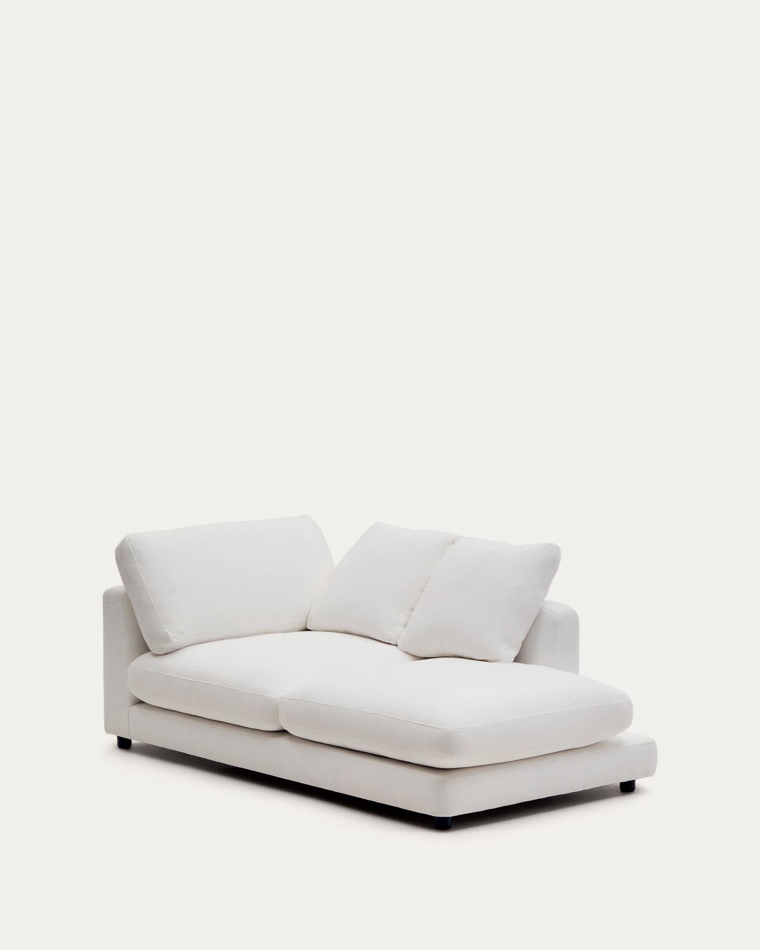 Chaiselongue Gala rechts weiss 193 x 105 cm in Weiß präsentiert im Onlineshop von KAQTU Design AG. Modulares Sofa ist von Kave Home