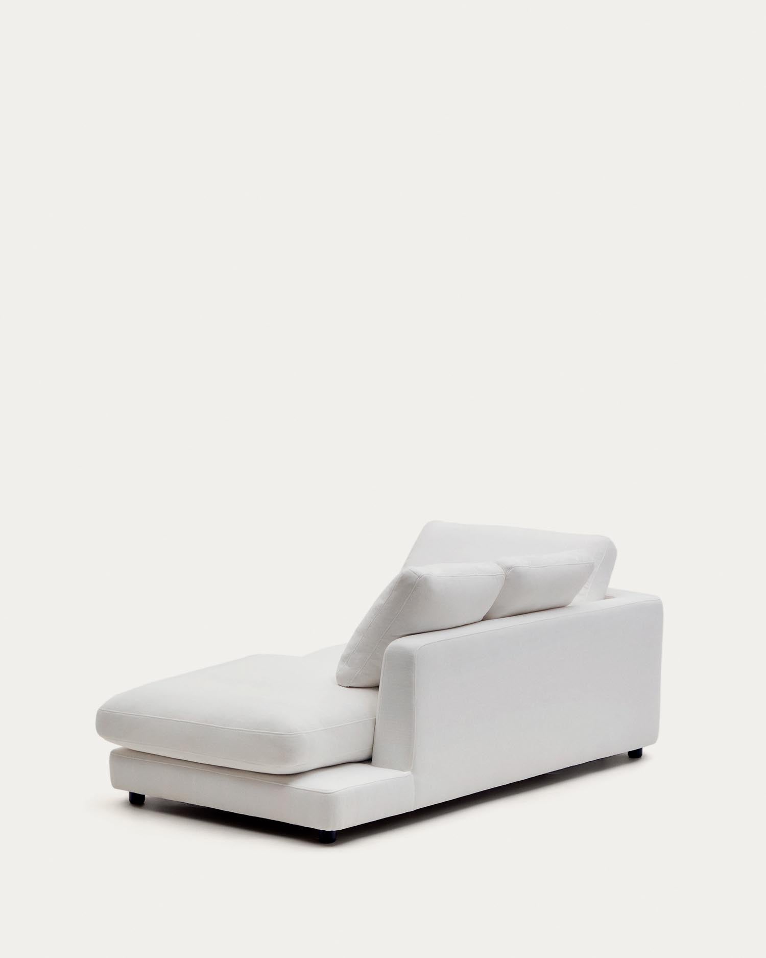 Chaiselongue Gala rechts weiss 193 x 105 cm in Weiß präsentiert im Onlineshop von KAQTU Design AG. Modulares Sofa ist von Kave Home