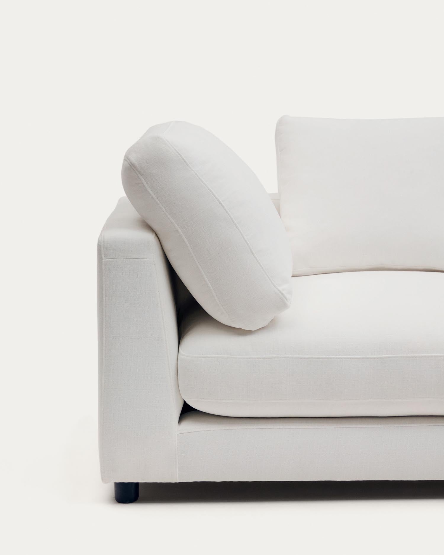 Chaiselongue Gala rechts weiss 193 x 105 cm in Weiß präsentiert im Onlineshop von KAQTU Design AG. Modulares Sofa ist von Kave Home