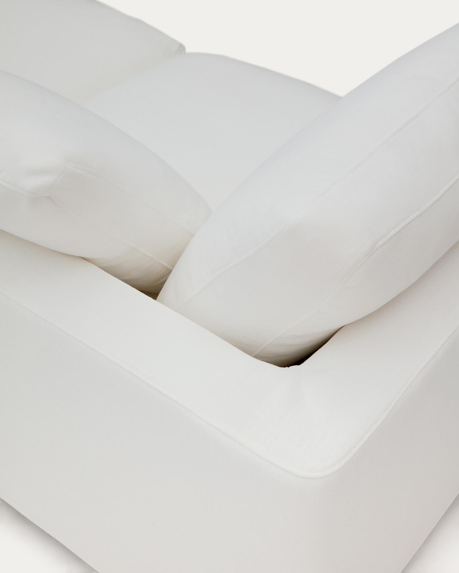 Chaiselongue Gala rechts weiss 193 x 105 cm in Weiß präsentiert im Onlineshop von KAQTU Design AG. Modulares Sofa ist von Kave Home