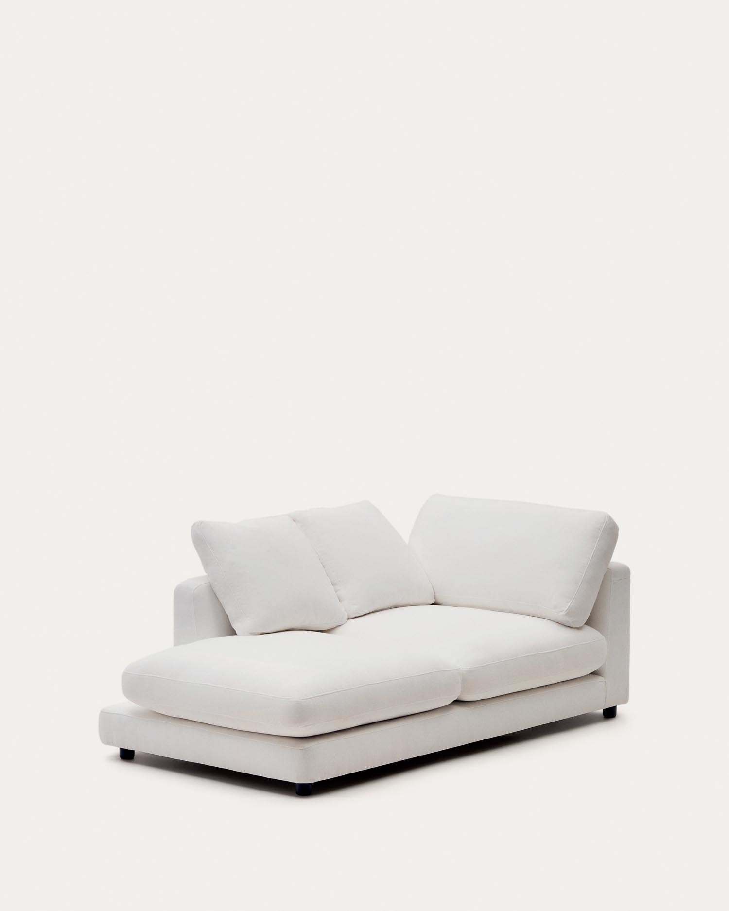 Chaiselongue Gala links weiss 193 x 105 cm in Weiß präsentiert im Onlineshop von KAQTU Design AG. Modulares Sofa ist von Kave Home