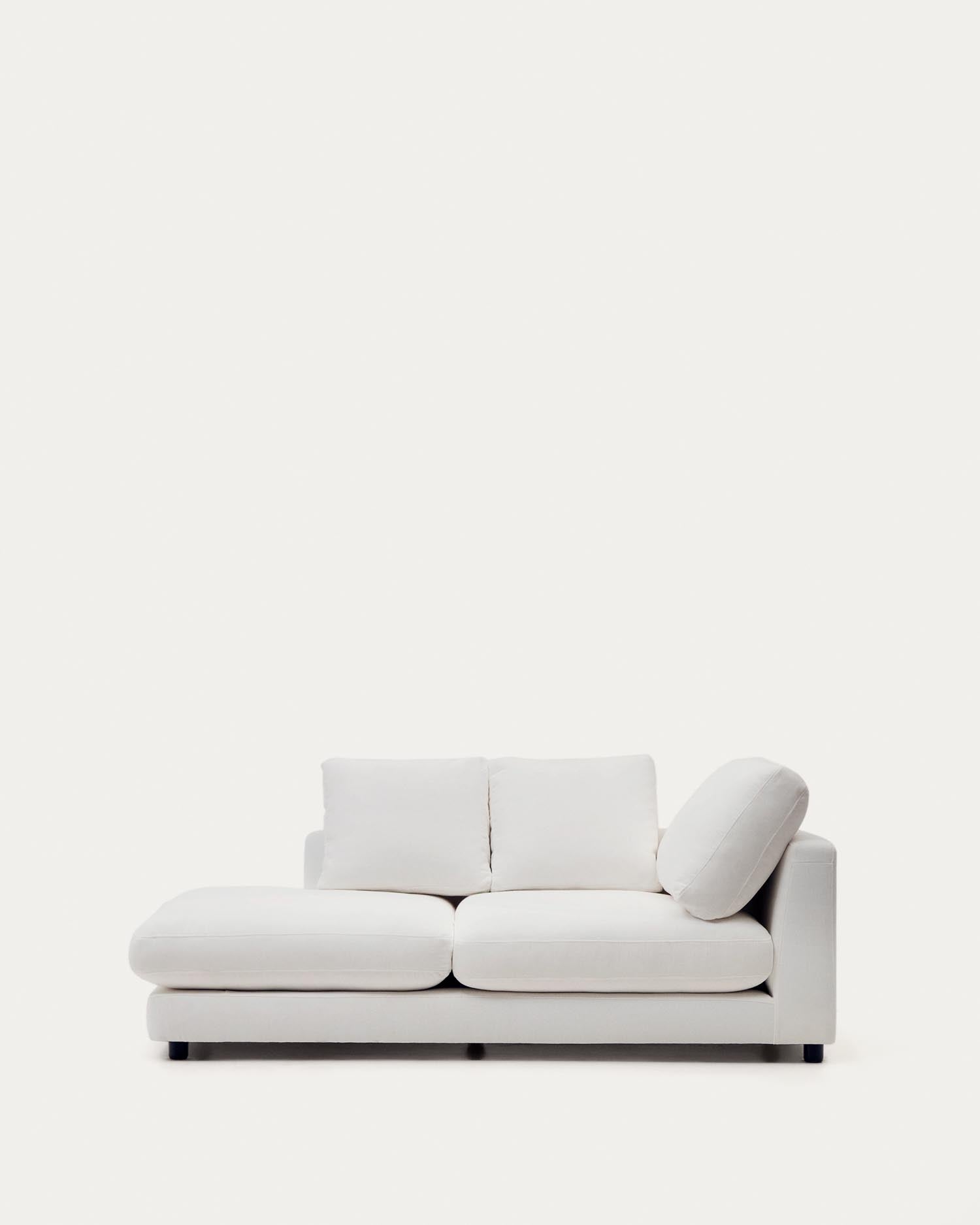 Chaiselongue Gala links weiss 193 x 105 cm in Weiß präsentiert im Onlineshop von KAQTU Design AG. Modulares Sofa ist von Kave Home