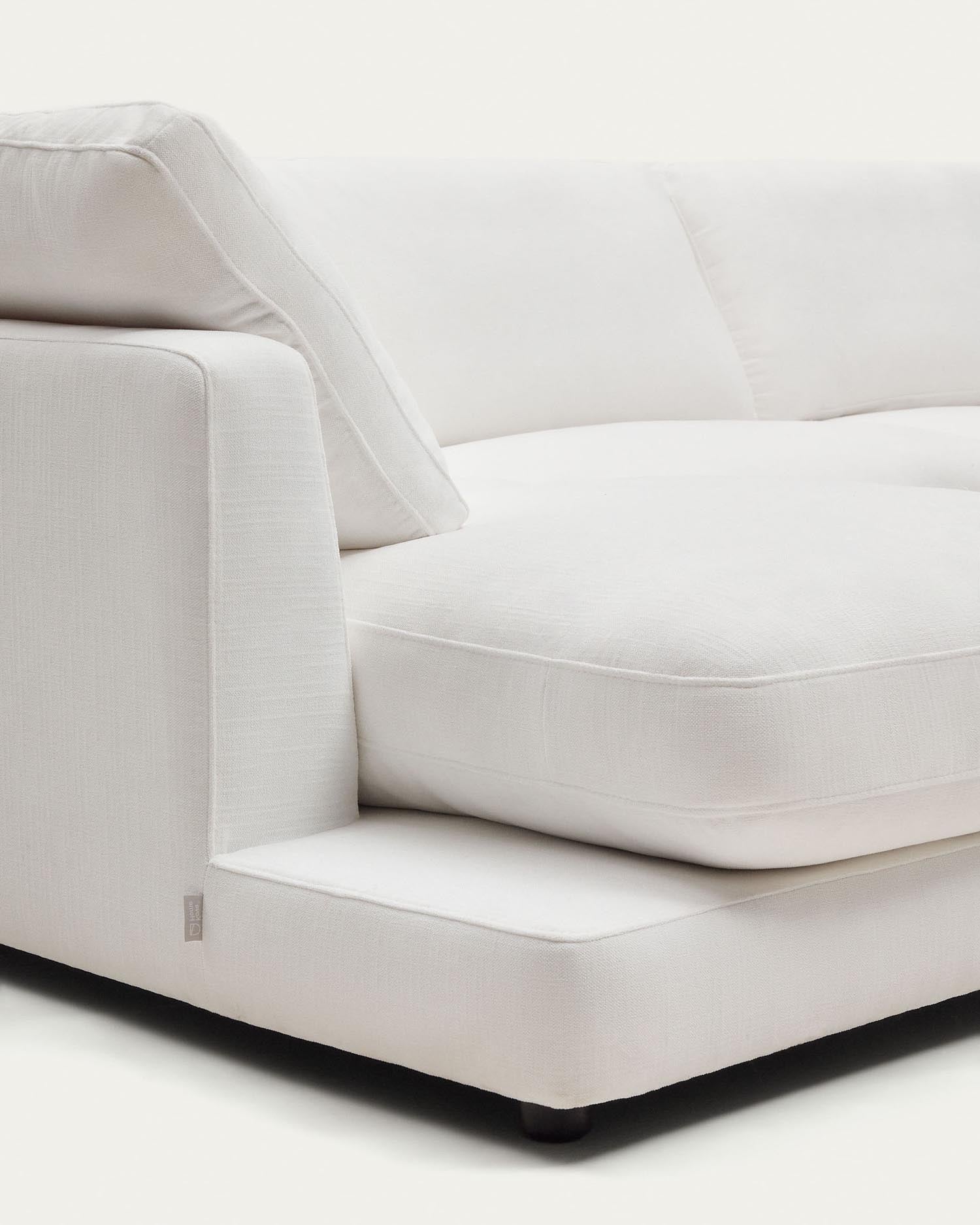 Gala 4-Sitzer-Sofa mit Chaiselongue links weiss 300 cm in  präsentiert im Onlineshop von KAQTU Design AG. 4er Sofa ist von Kave Home