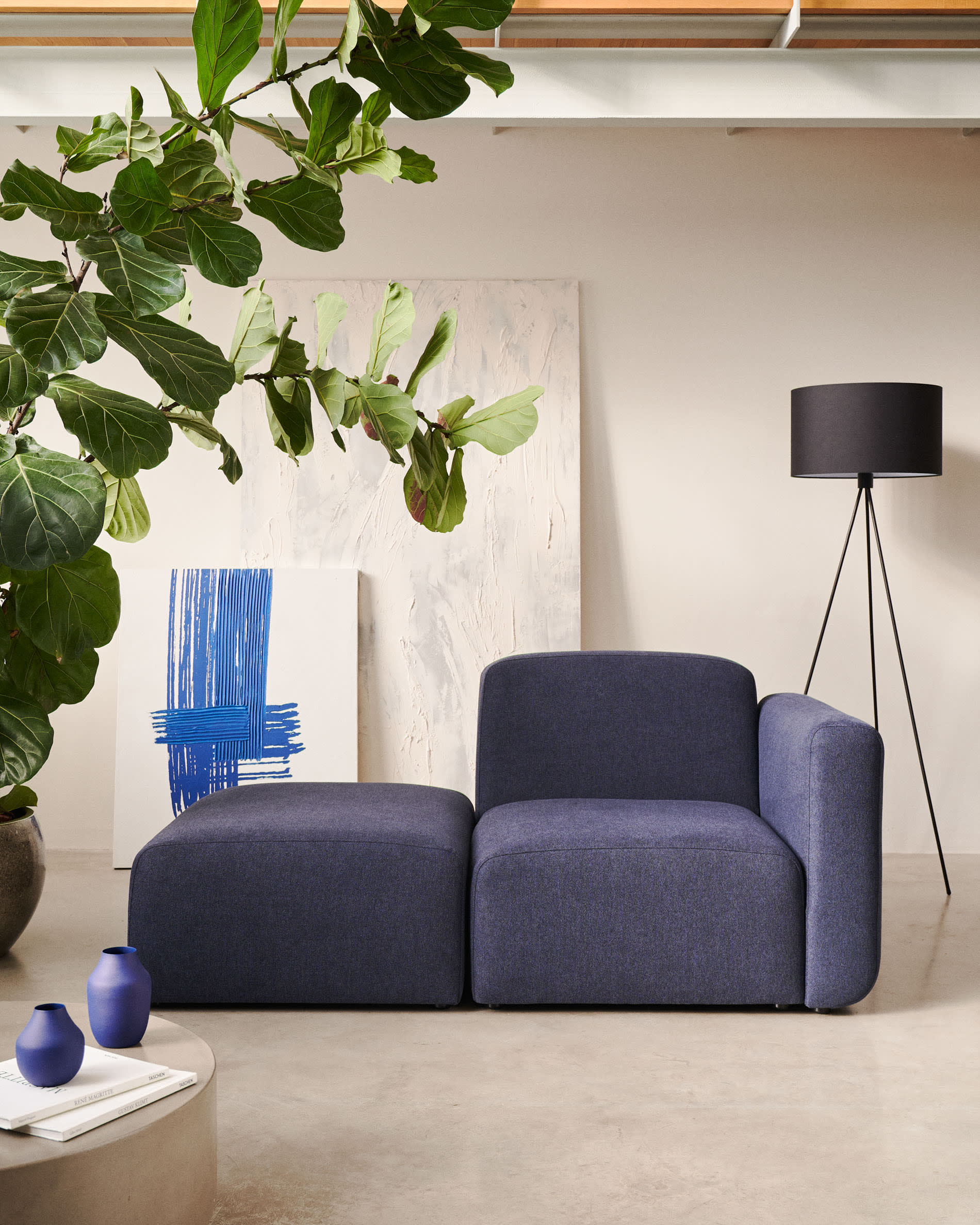 Neom modulares 1-Sitzer-Sofa mit Randmodul Blau 169 cm FSC Mix Credit in Blau präsentiert im Onlineshop von KAQTU Design AG. Modulares Sofa ist von Kave Home