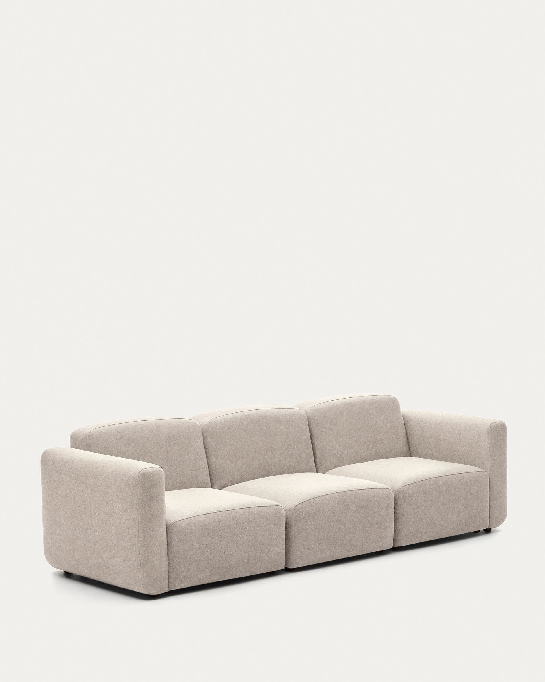 Neom modulares 3-Sitzer-Sofa in Beige 263 cm FSC Mix Credit in Beige präsentiert im Onlineshop von KAQTU Design AG. 3er Sofa ist von Kave Home